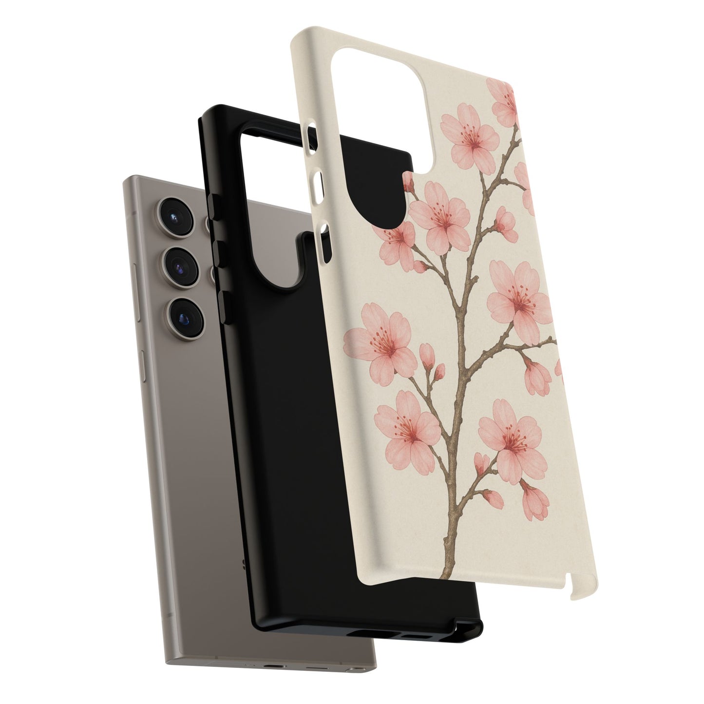 Cherry Blossom Phone Case, Floral Phone Cover, Tough Case for Gifts, Spring Decor, Cute Tech Accessories, Nature Lover's Gift