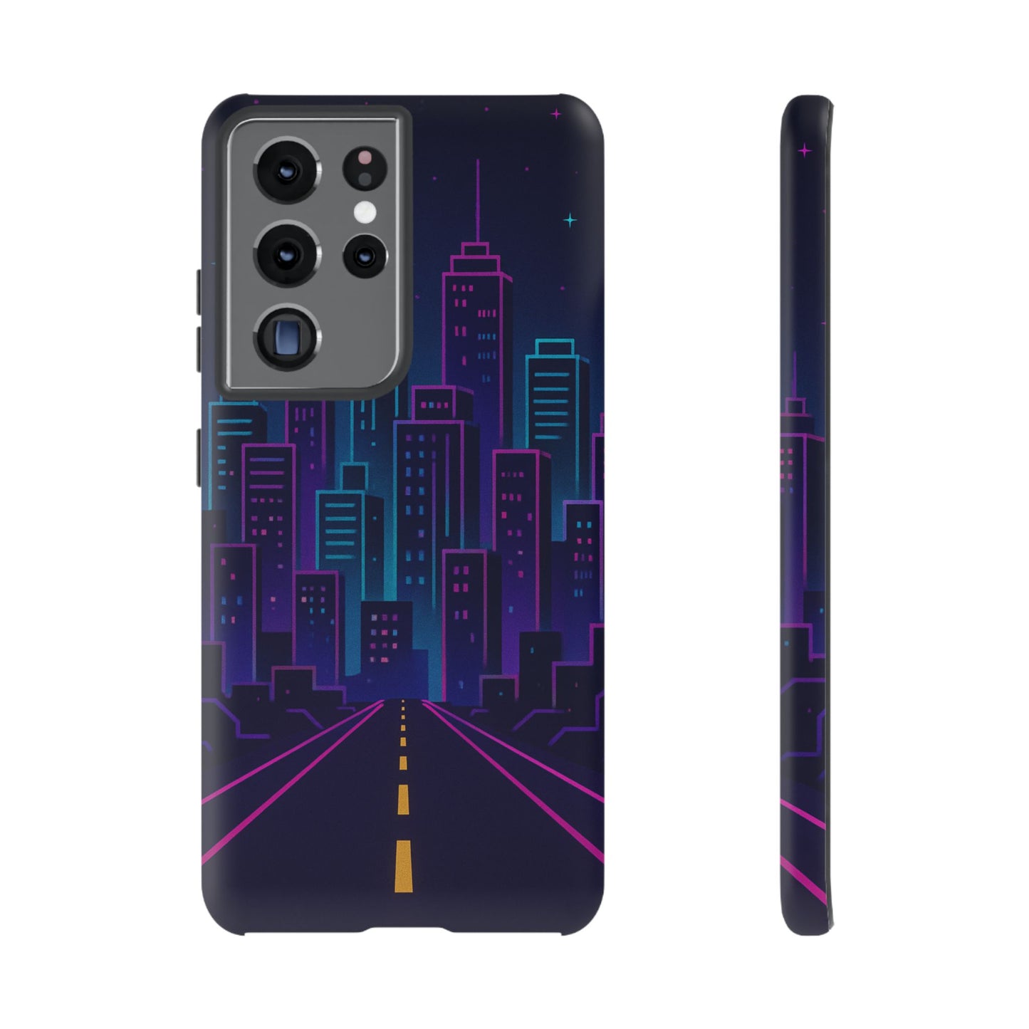 Cityscape Phone Case, Tough Cases, Urban Style, Nighttime Vibe, Phone Cover, Gift for City Lovers, Modern Design