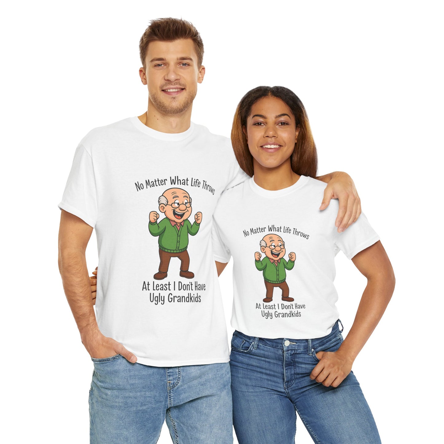 Funny Grandpa Tee, Unisex Heavy Cotton Tee, Gift for Grandparents, Humorous T-Shirt, Birthday or Father's Day Gift
