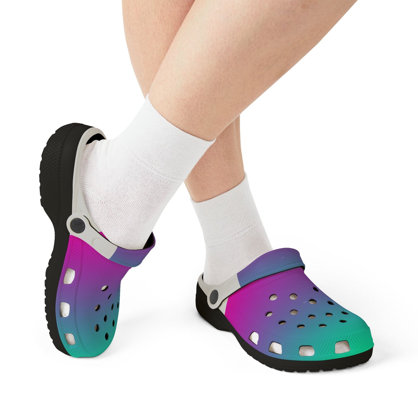 Vibrant AOP EVA Foam Clogs, Trendy Slip-On Shoes for Summer, Beachwear Footwear, Colorful Casual Footwear, Unique Summer Gift