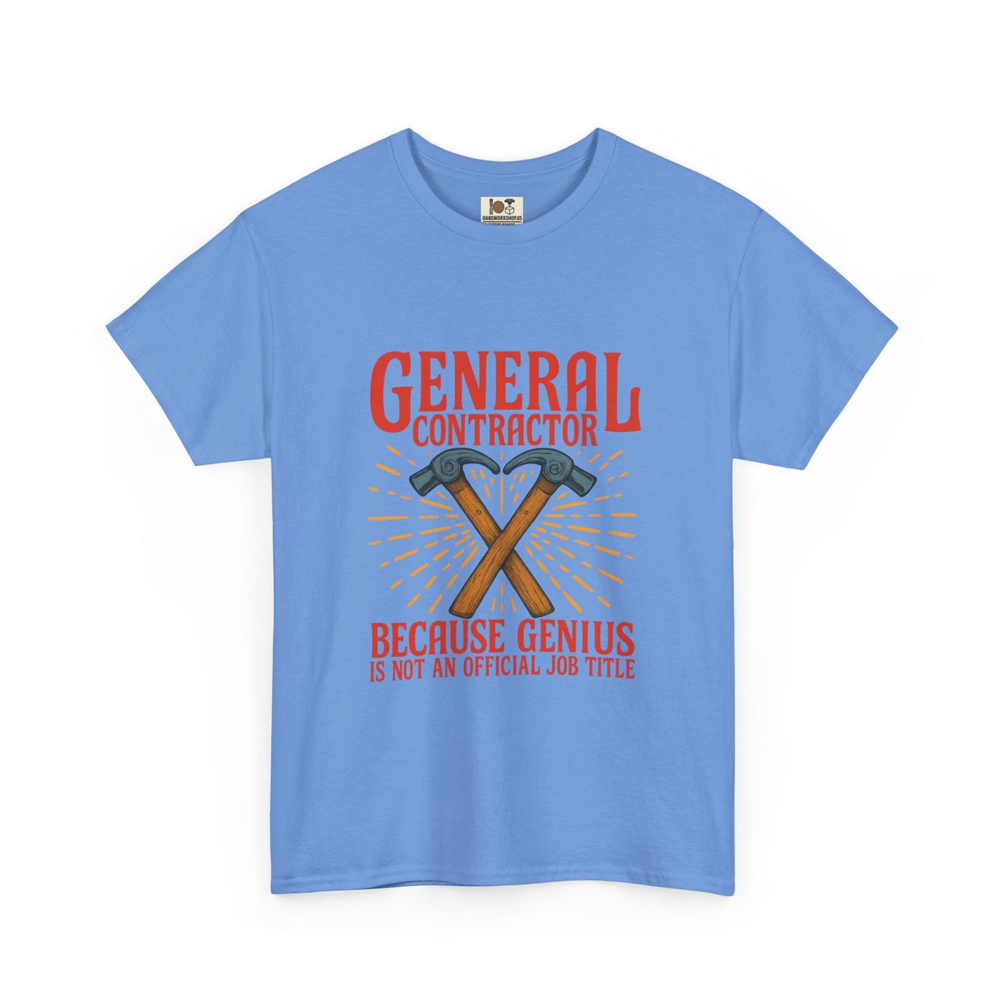 General Contractor Unisex Heavy Cotton Tee, Funny Construction Shirt, Gift for Builders, Workwear Tee, Casual Everyday Wear