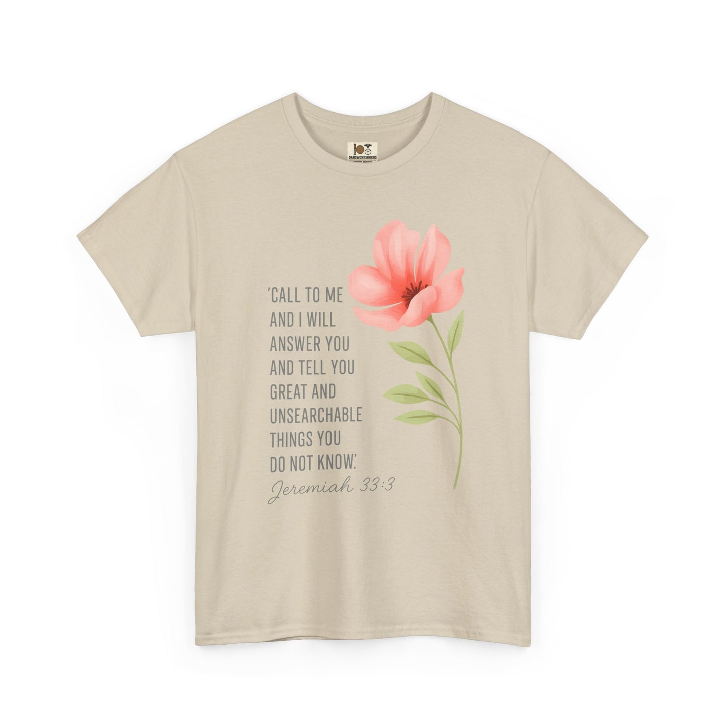 Faith-Inspired Floral Tee, Inspirational T-Shirt, Jeremiah Quote Shirt, Unisex Motivational Cotton Tee, Thoughtful Gift for Her