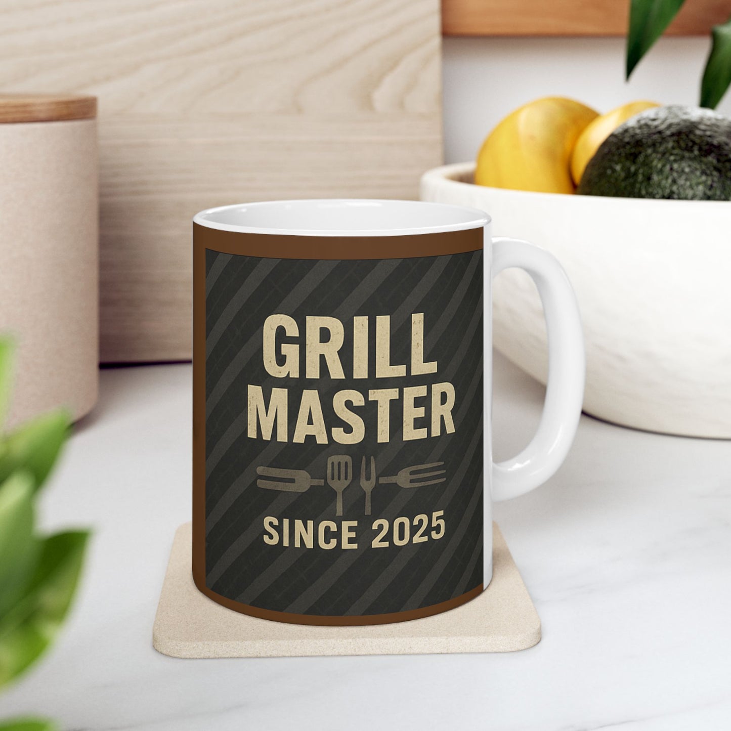 Grill Master Ceramic Mug - Perfect Gift for BBQ Lovers, Coffee Enthusiasts, Father's Day, Home Decor, Kitchen Essentials