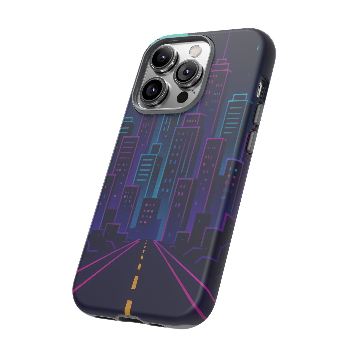 Cityscape Phone Case, Tough Cases, Urban Style, Nighttime Vibe, Phone Cover, Gift for City Lovers, Modern Design