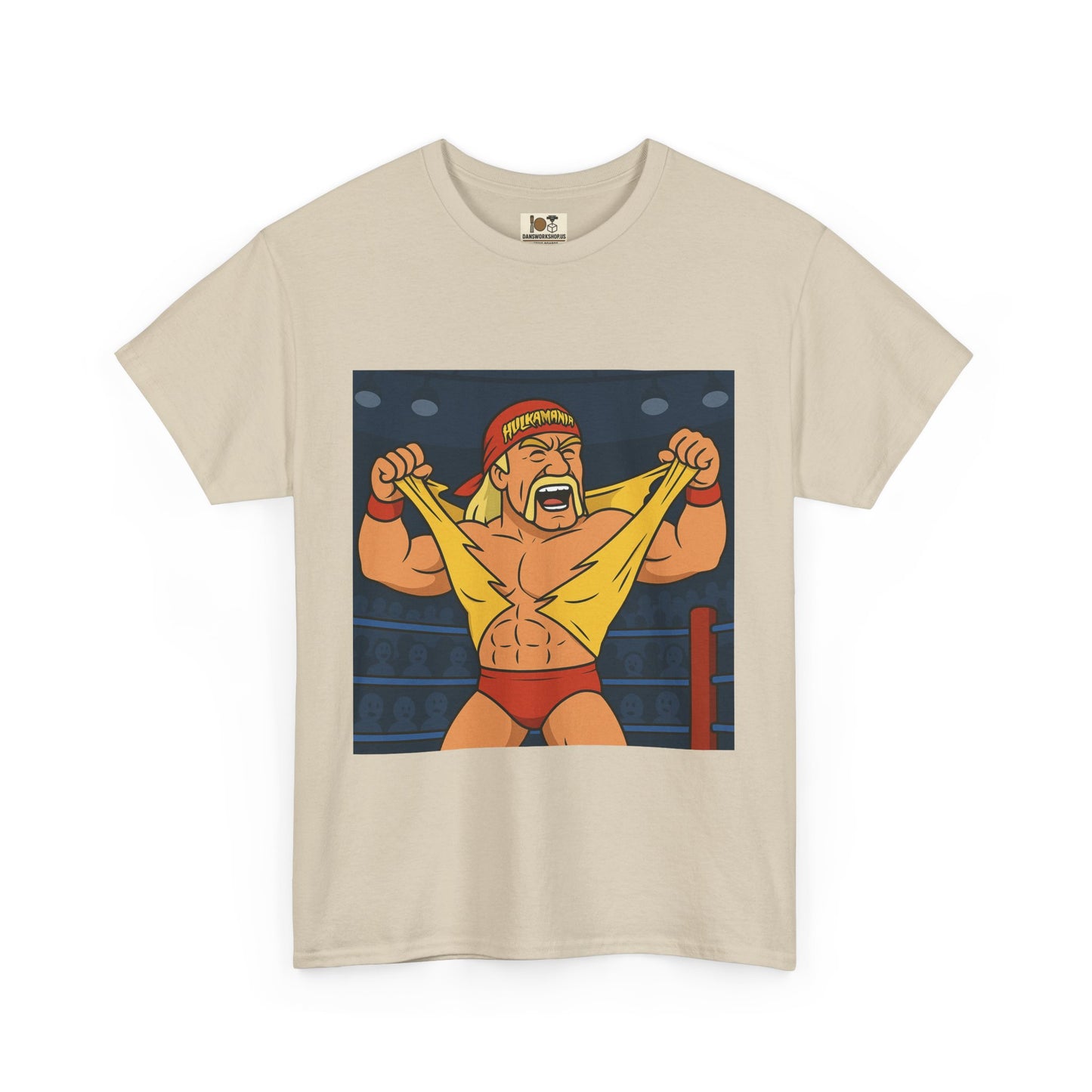 Vintage Wrestling Tee, Unisex Heavy Cotton Tee, Retro Graphic T-Shirt, Gift for Fans, Casual Wear for Events, hulk hogan
