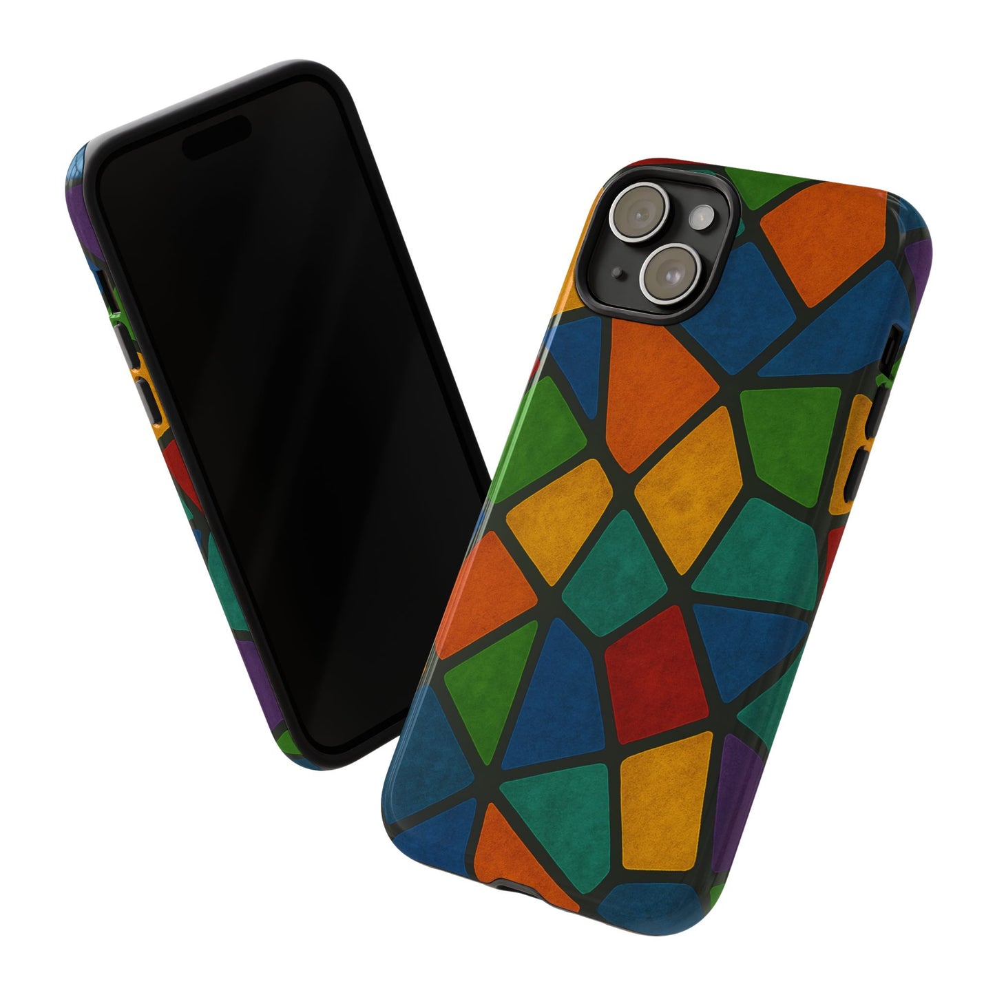 Colorful Mosaic Phone Case, Tough Cell Phone Cover, Vibrant Smartphone Protector, Unique Gift for Weddings, Birthday, Holidays