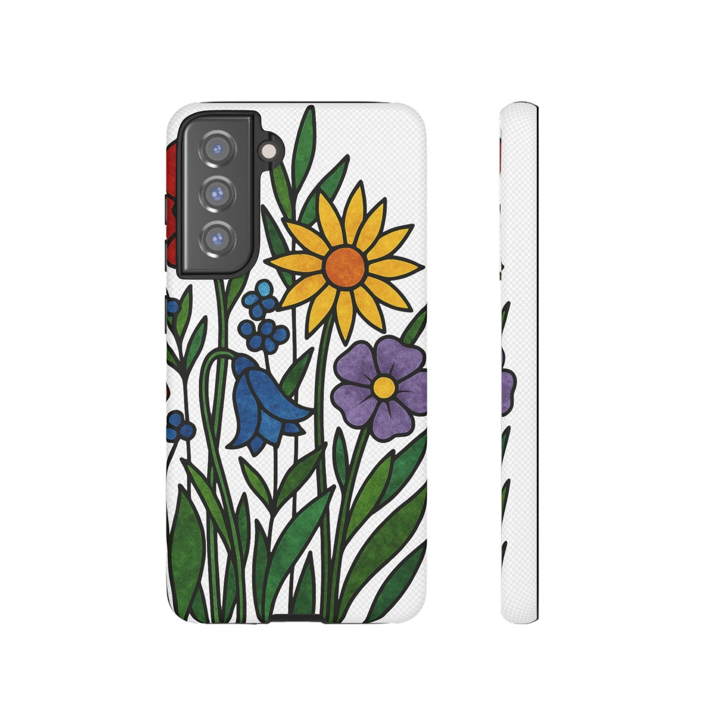 Floral Phone Case, Vibrant Flower Design, Tough Protection, Gift for Nature Lovers, Spring Decor