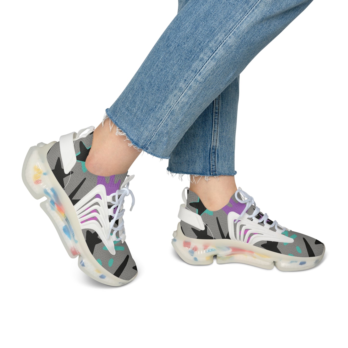 Trendy Women's Mesh Sneakers, Colorful Athletic Shoes, Casual Footwear, Stylish Sneakers, Lightweight Trainers, Daily Walk Shoes, urban