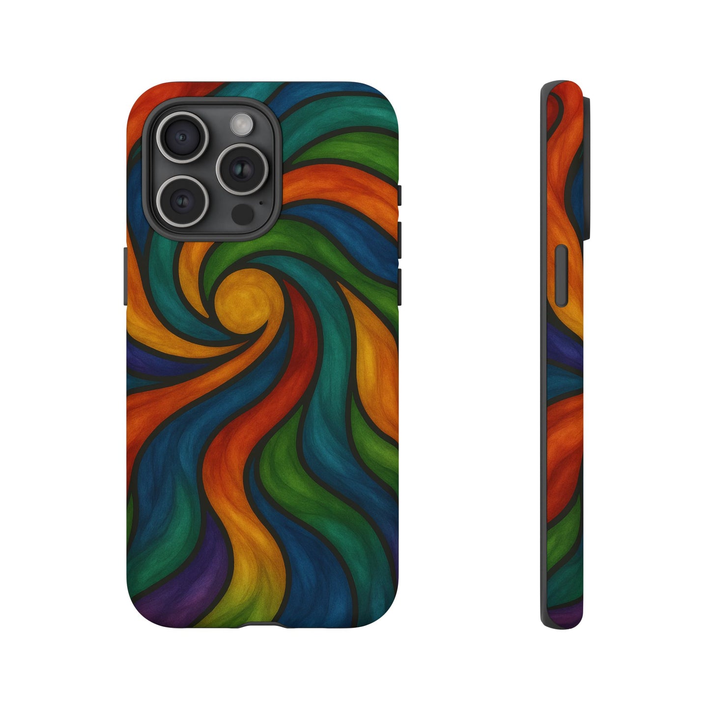 Colorful Swirl Phone Case | Tough Cases, Vibrant Design, Gift for Art Lovers, Funky Case, Unique Phone Accessories