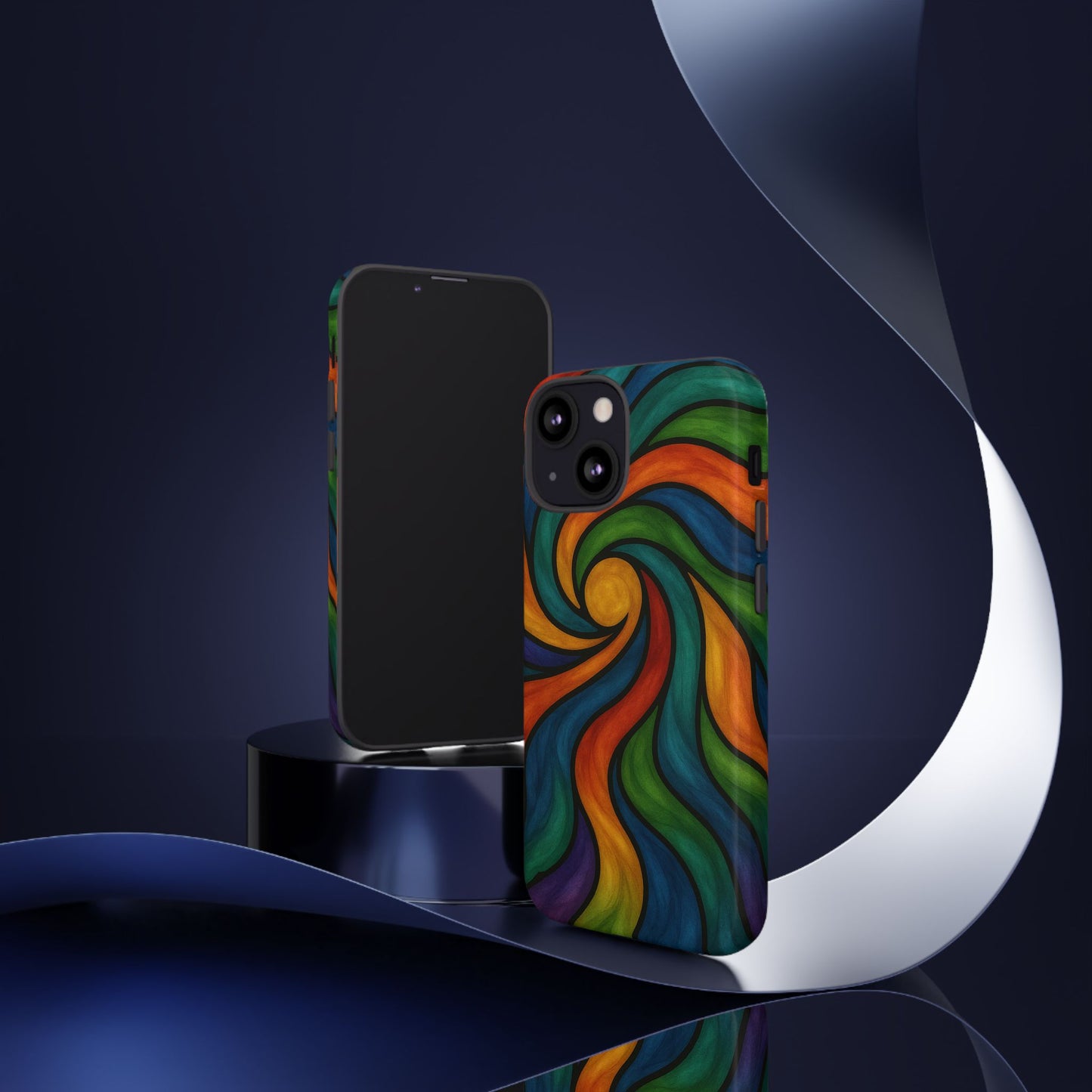 Colorful Swirl Phone Case | Tough Cases, Vibrant Design, Gift for Art Lovers, Funky Case, Unique Phone Accessories