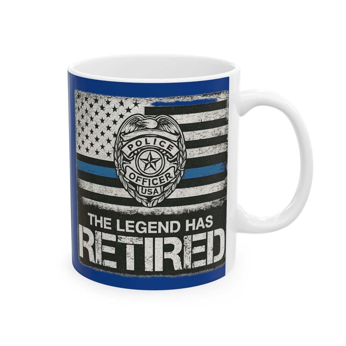 Thin Blue Line Ceramic Mug - Support Law Enforcement, Police Officer Gift, Blue Lives Matter, Patriotic Coffee Cup, Memorial Tribute