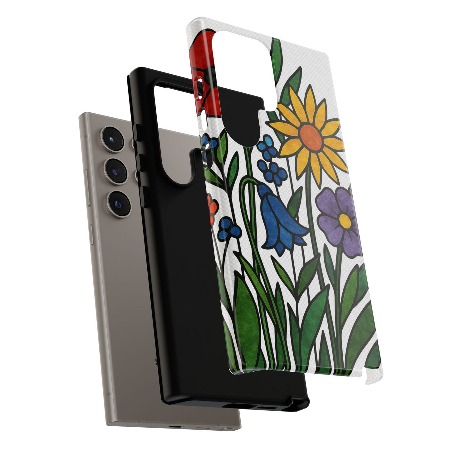 Floral Phone Case, Vibrant Flower Design, Tough Protection, Gift for Nature Lovers, Spring Decor