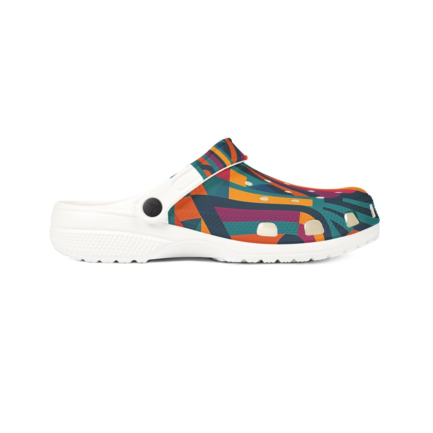 Vibrant AOP EVA Foam Shoes, Colorful Garden Clogs, Trendy Slippers, Urban Footwear, Summer Fashion, Festival Ready