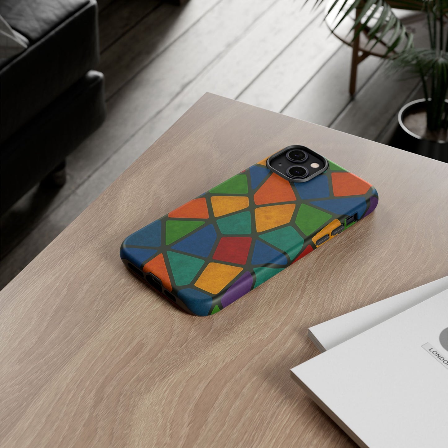 Colorful Mosaic Phone Case, Tough Cell Phone Cover, Vibrant Smartphone Protector, Unique Gift for Weddings, Birthday, Holidays
