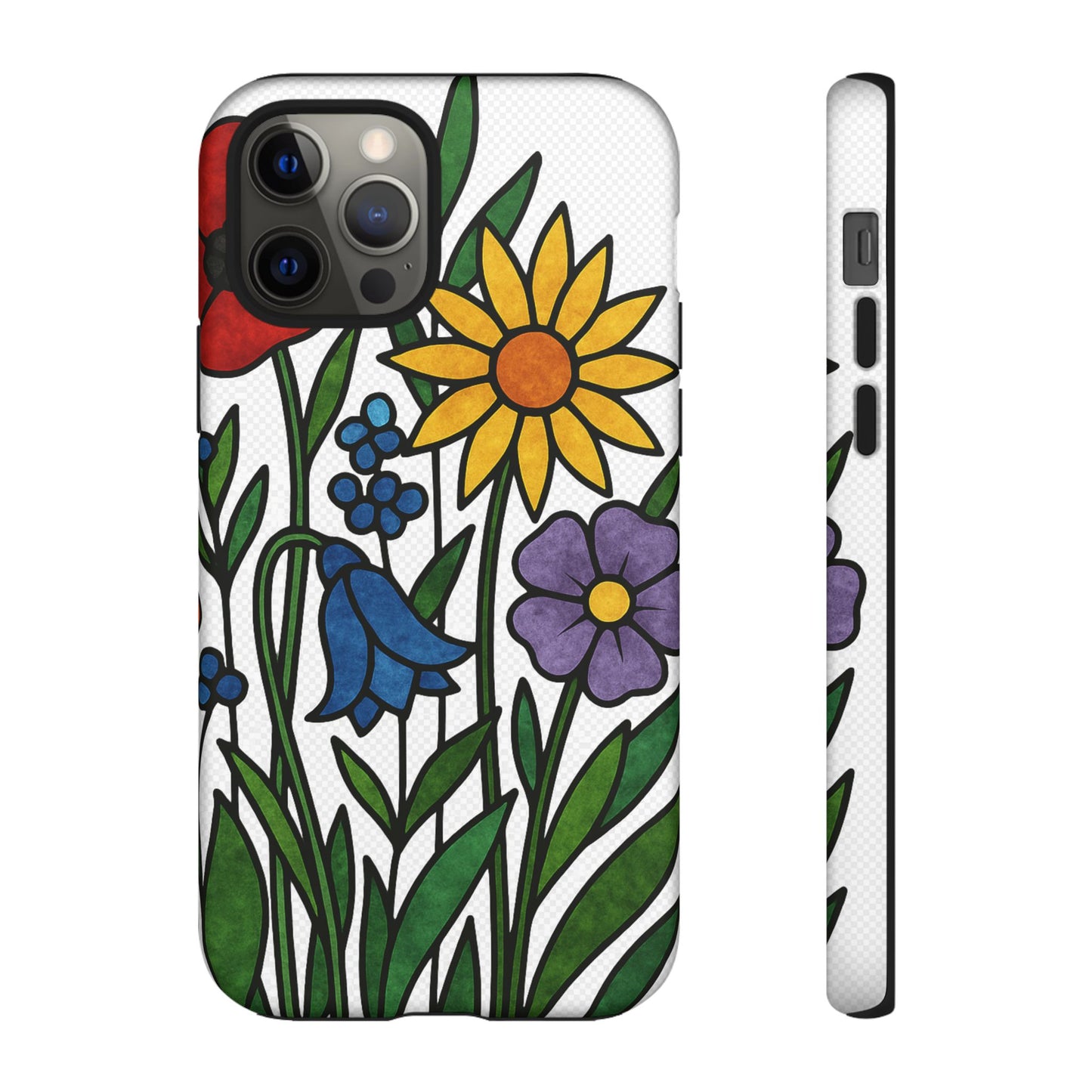 Floral Phone Case, Vibrant Flower Design, Tough Protection, Gift for Nature Lovers, Spring Decor