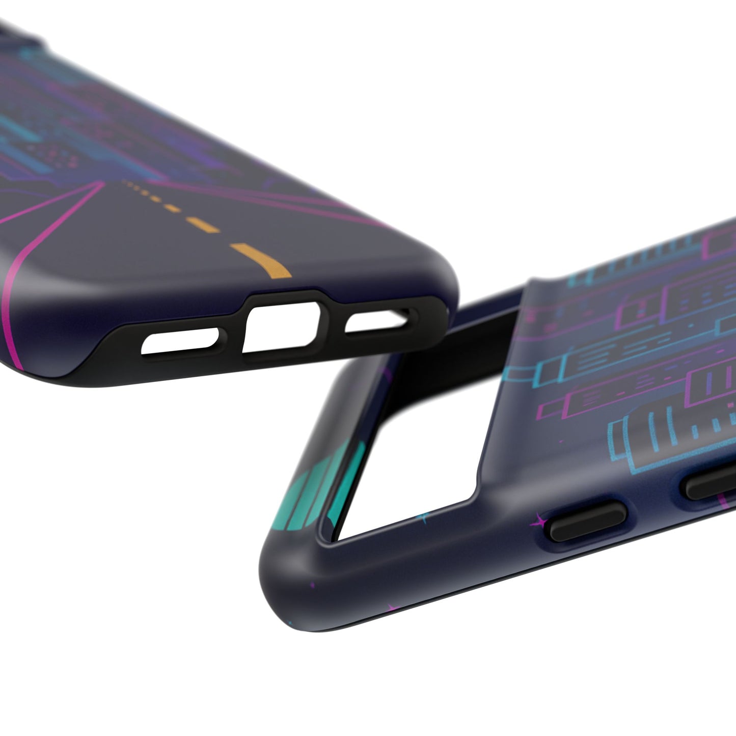Cityscape Phone Case, Tough Cases, Urban Style, Nighttime Vibe, Phone Cover, Gift for City Lovers, Modern Design