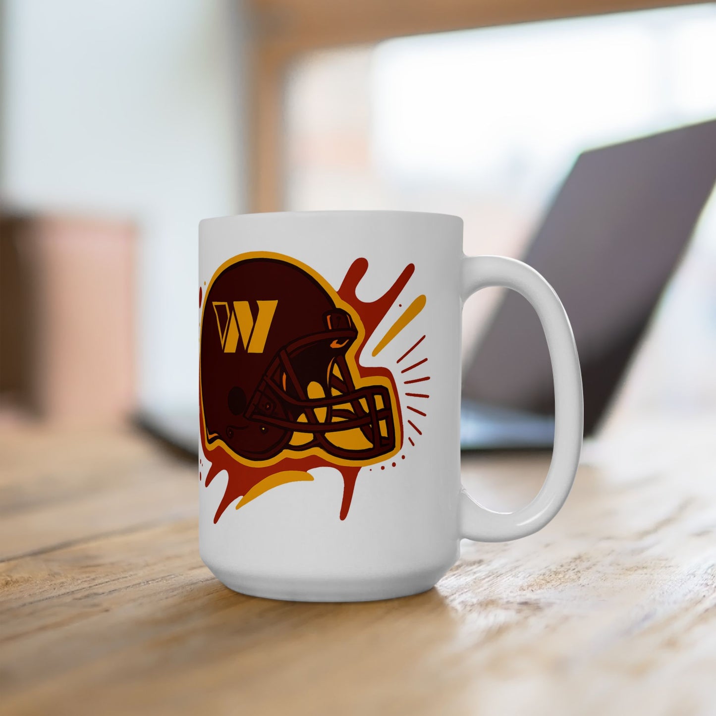 Football-Inspired Ceramic Mug | Perfect for Gametime, Sports Fans, Gifts, Home Decor, Coffee Lover