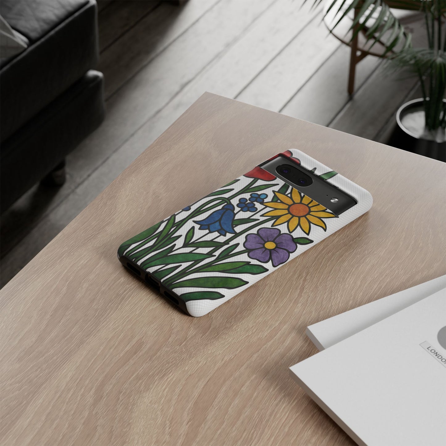Floral Phone Case, Vibrant Flower Design, Tough Protection, Gift for Nature Lovers, Spring Decor