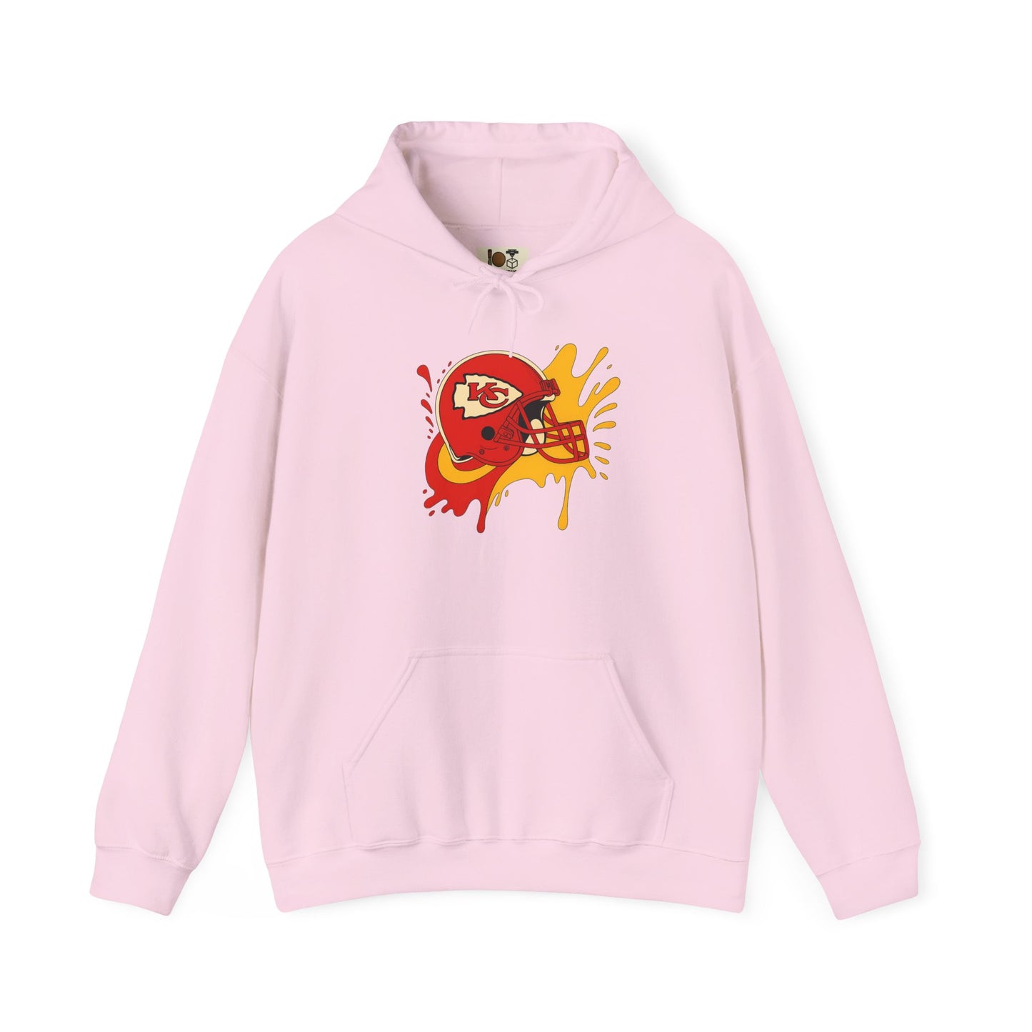 Sporty Graffiti Hoodie for Chiefs Fans, Versatile Streetwear, Perfect Gift for Game Day, Fashionable Fall Layer, Unisex Heavy Blend