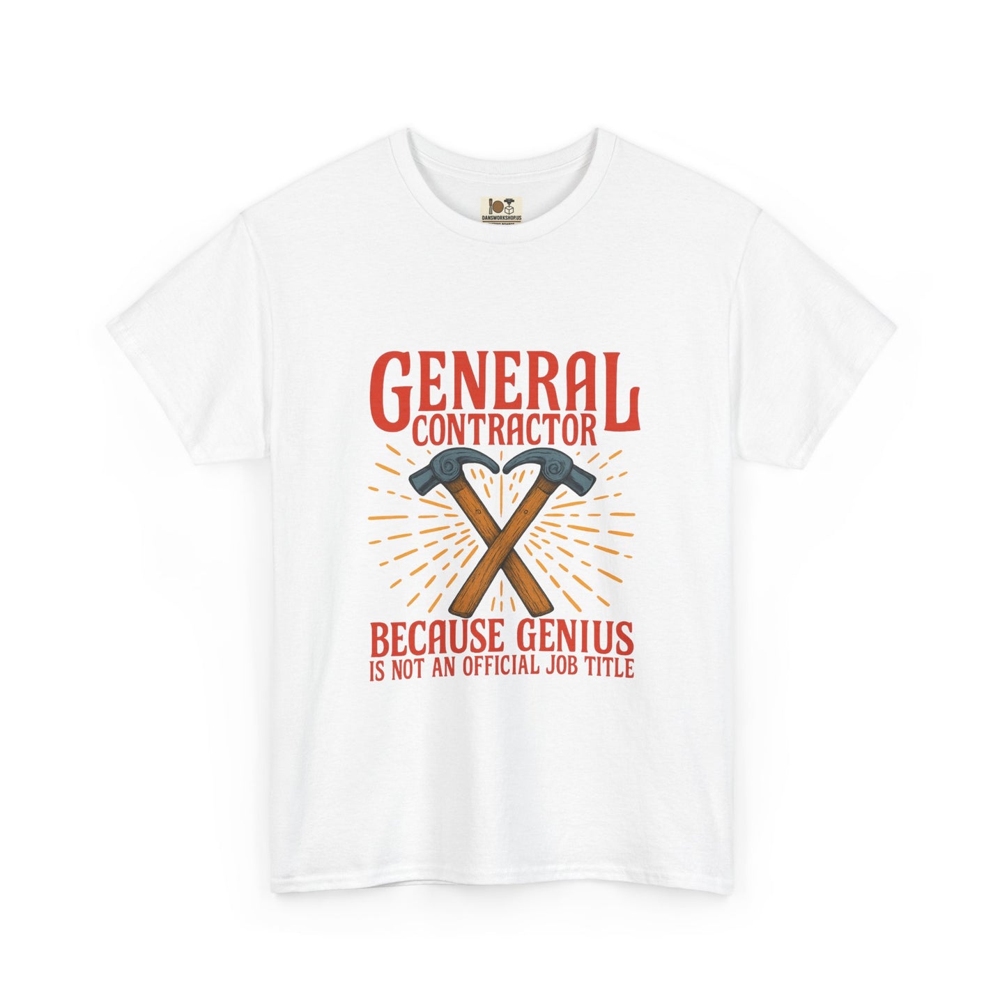 General Contractor Unisex Heavy Cotton Tee, Funny Construction Shirt, Gift for Builders, Workwear Tee, Casual Everyday Wear
