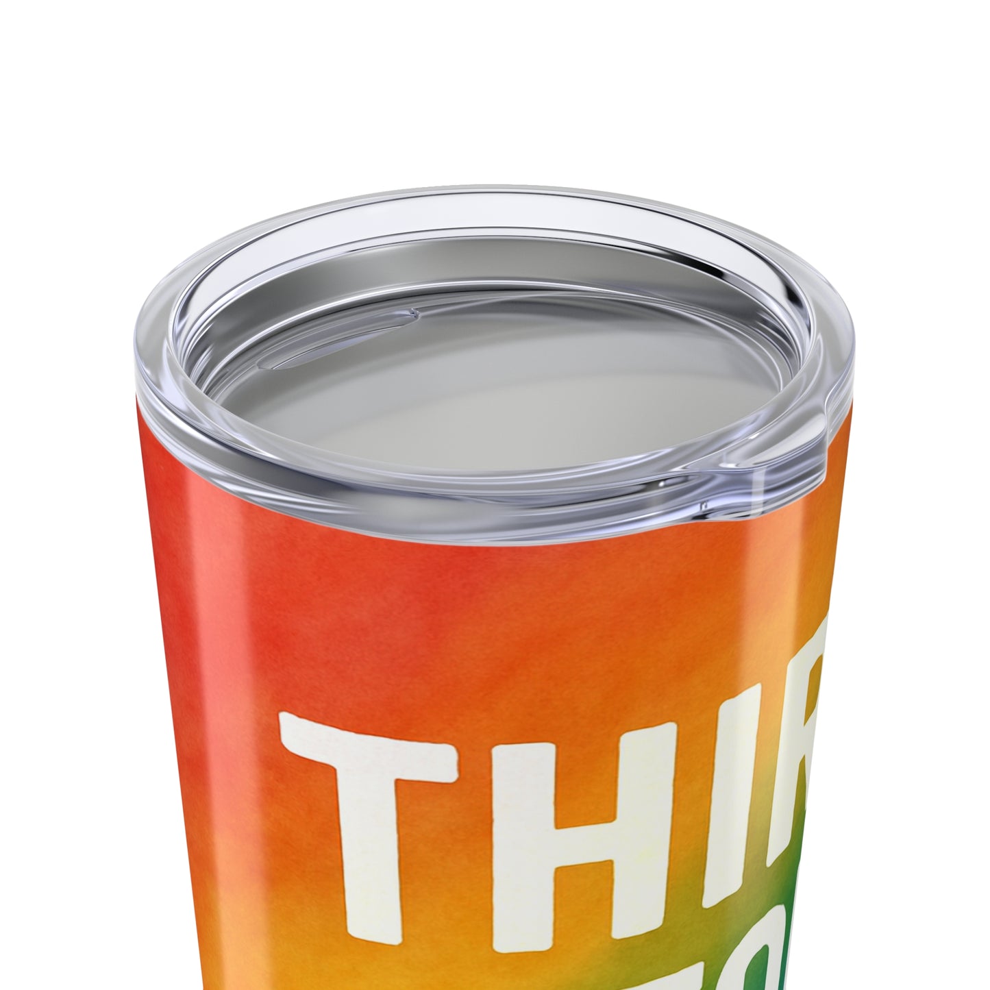 Colorful 20oz Tumbler - 'Thirst for Greatness' Inspirational Drinkware, Great for Travel, Gifts, Pride, Celebrations