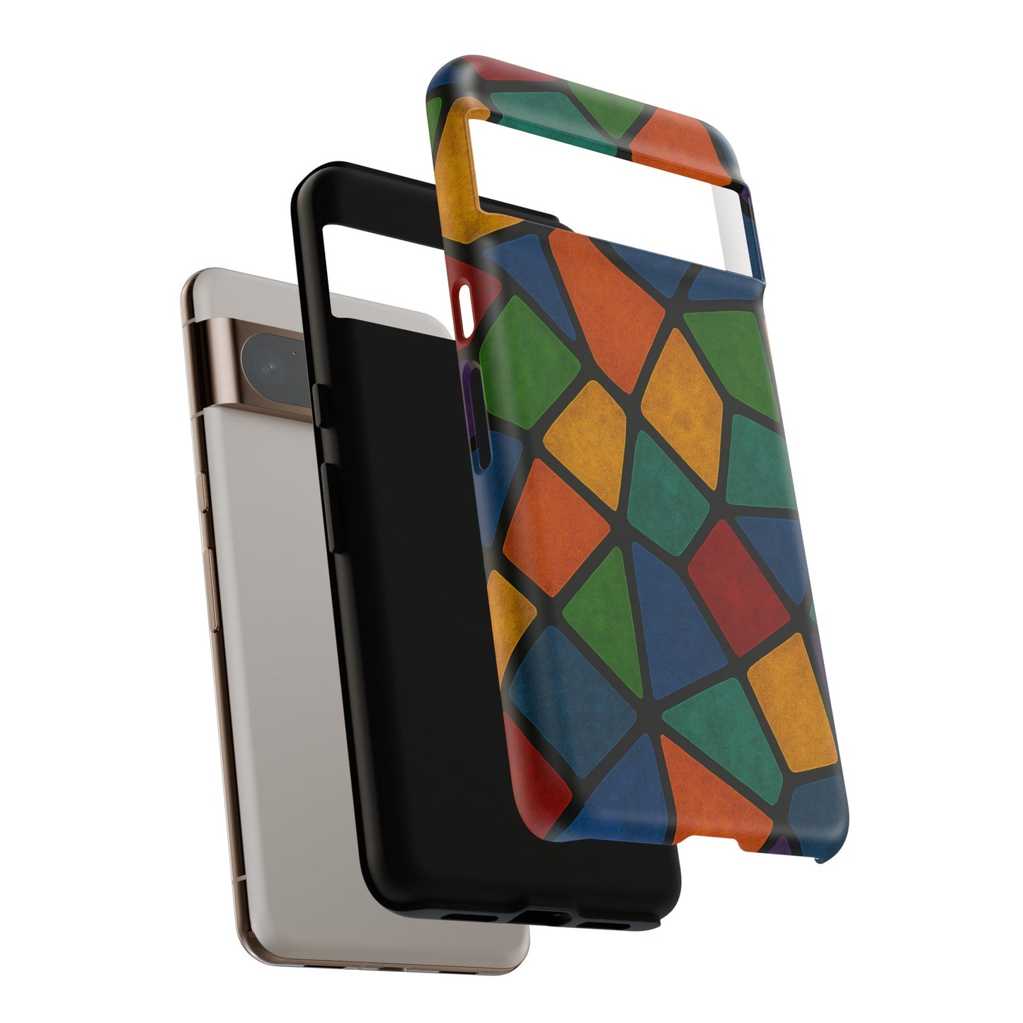 Colorful Mosaic Phone Case, Tough Cell Phone Cover, Vibrant Smartphone Protector, Unique Gift for Weddings, Birthday, Holidays