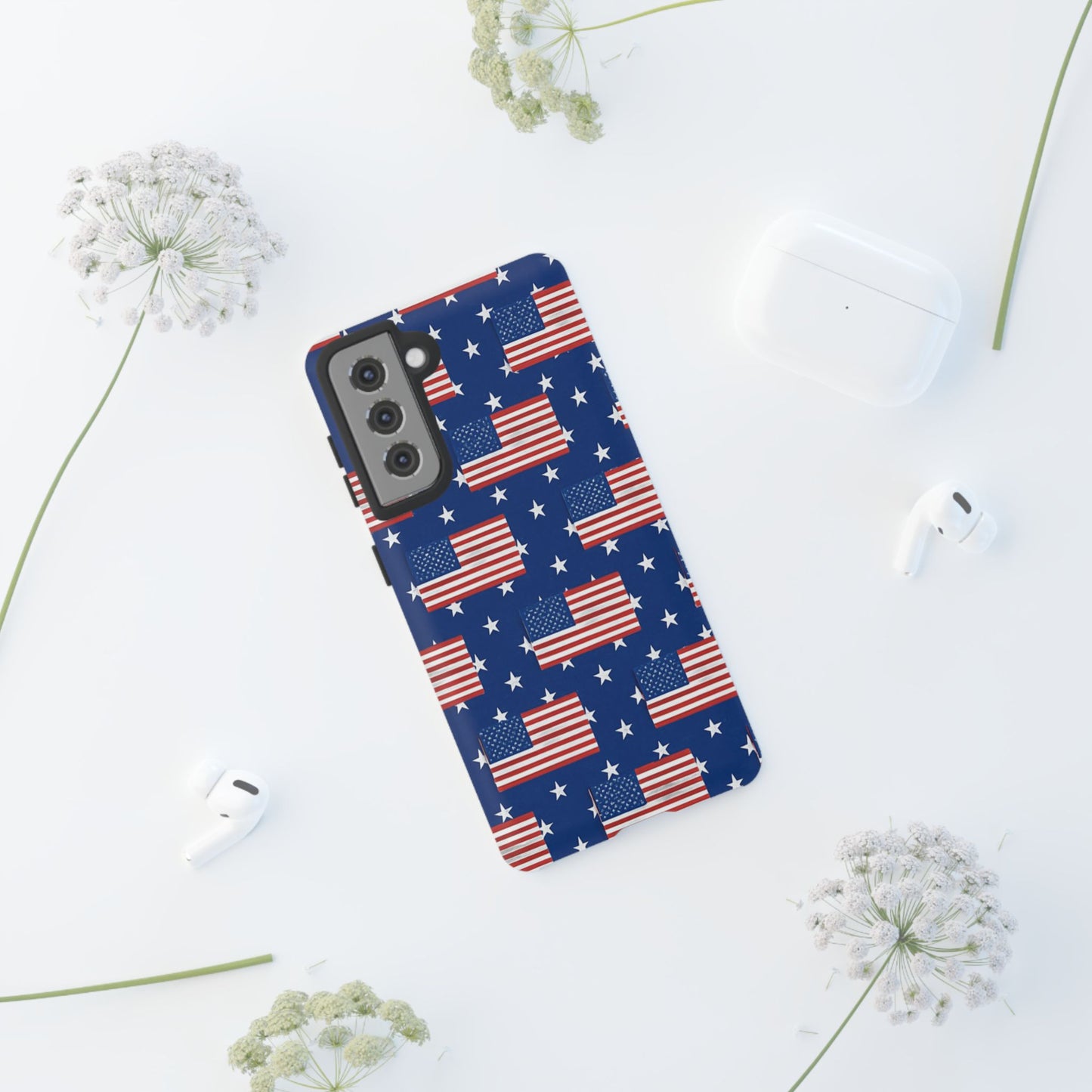 Patriotic Phone Case, Independence Day Accessories, American Flag Design, Star-Spangled Cover, Summer BBQ Gift