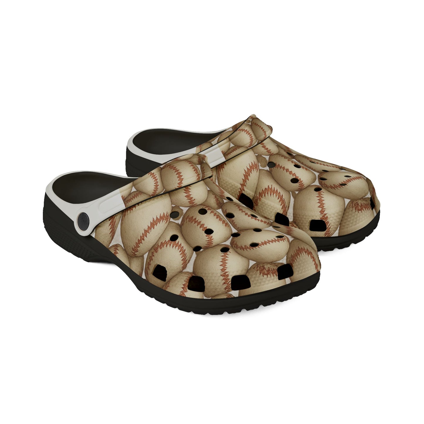 Baseball Print EVA Foam Shoes, Comfortable Clogs, Sports Fan Footwear, Perfect Gift for Athletes, Unique Casual Shoes
