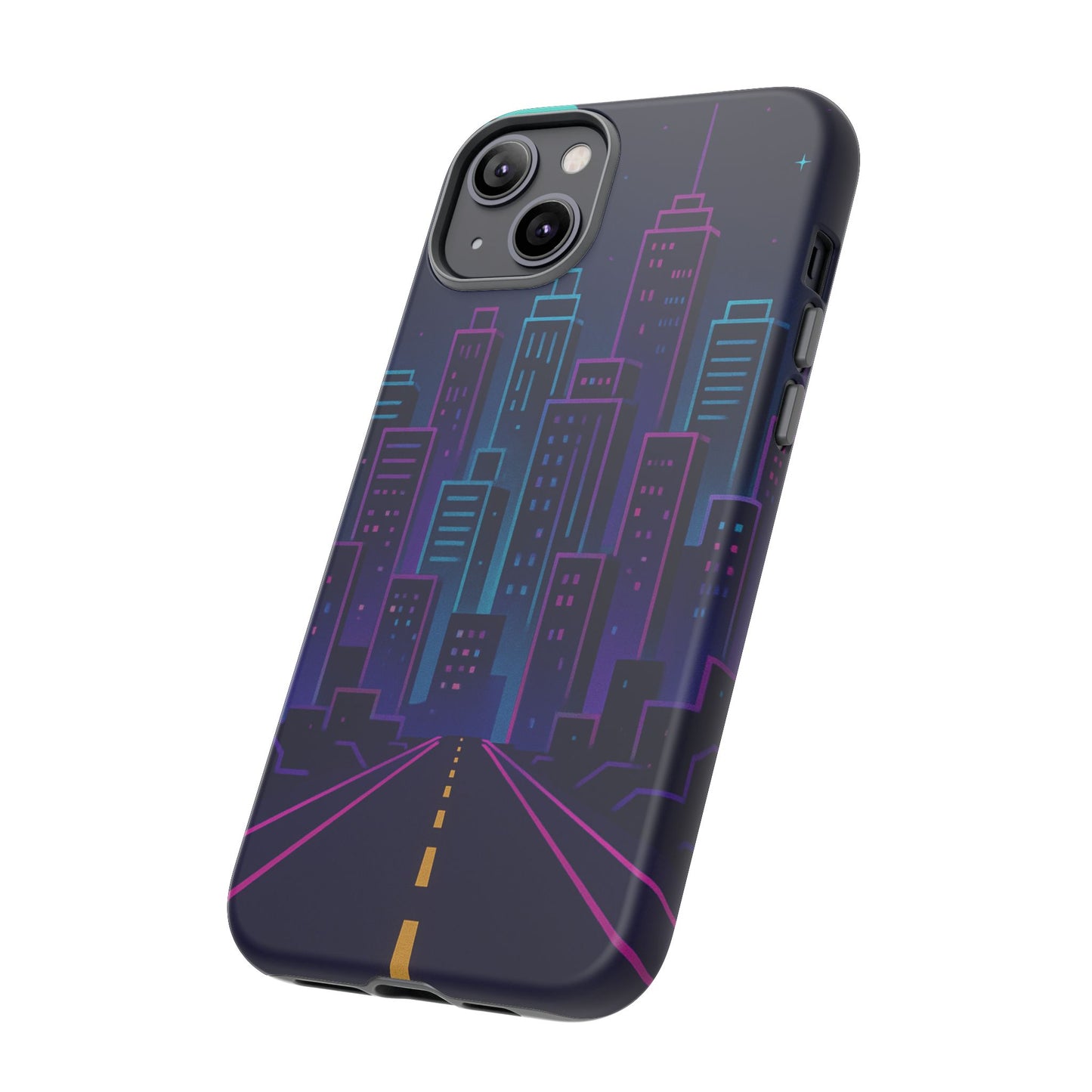 Cityscape Phone Case, Tough Cases, Urban Style, Nighttime Vibe, Phone Cover, Gift for City Lovers, Modern Design