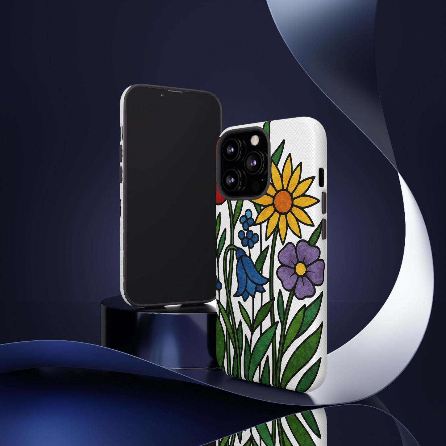 Floral Phone Case, Vibrant Flower Design, Tough Protection, Gift for Nature Lovers, Spring Decor