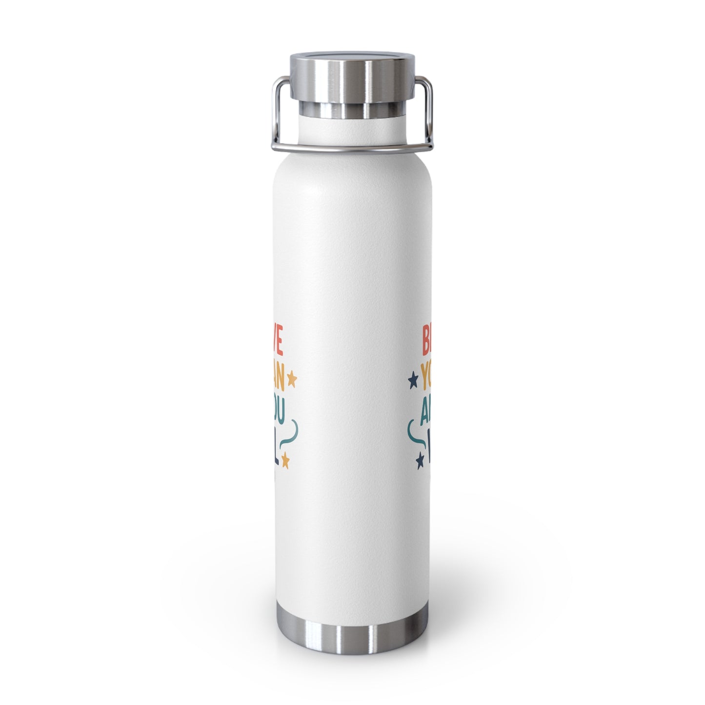 Inspirational Water Bottle, Motivational Travel Mug, Believe You Can Drinkware, Fitness Gifts, Personal Affirmation Bottle