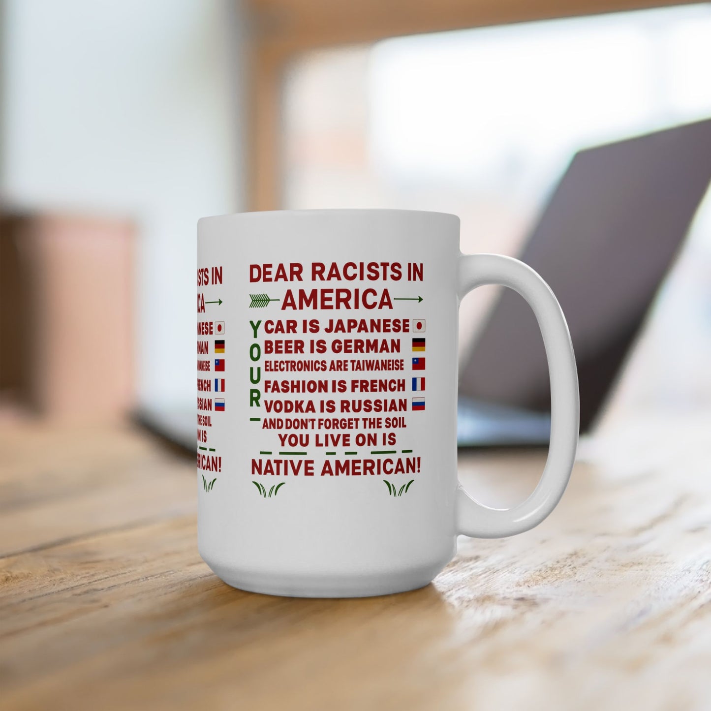 Inclusive Message Ceramic Mug | Protest Coffee Cup, Political Gift, Activism Drinkware, Social Justice Mug, Cultural Awareness