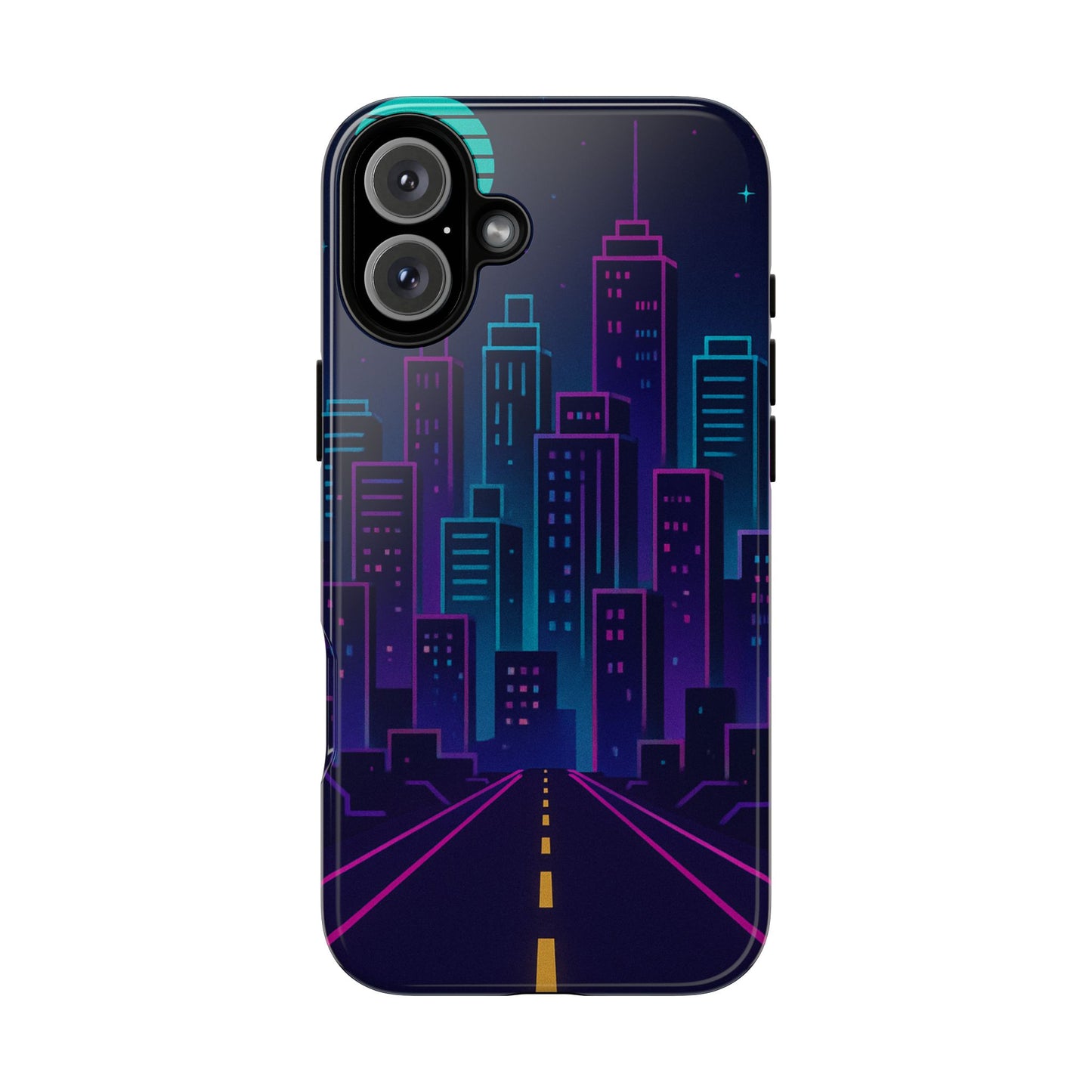 Cityscape Phone Case, Tough Cases, Urban Style, Nighttime Vibe, Phone Cover, Gift for City Lovers, Modern Design