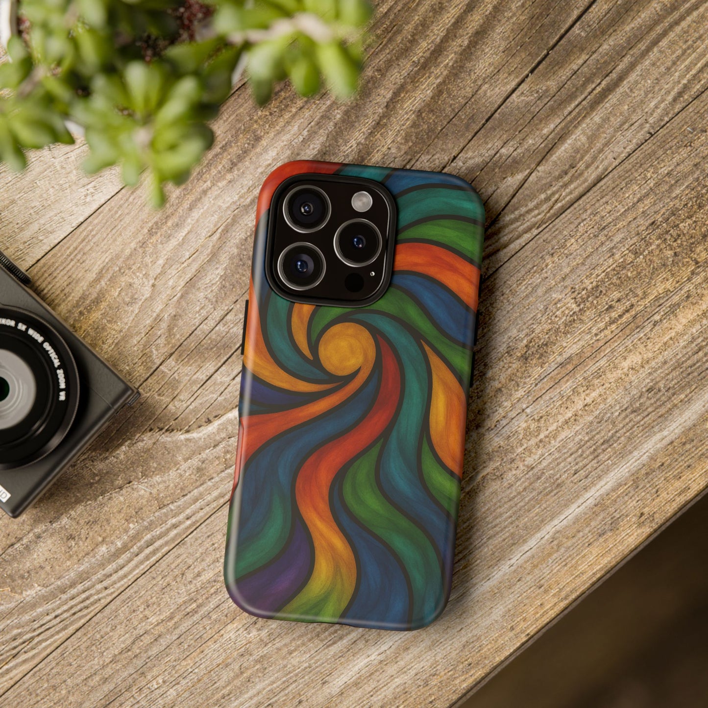 Colorful Swirl Phone Case | Tough Cases, Vibrant Design, Gift for Art Lovers, Funky Case, Unique Phone Accessories