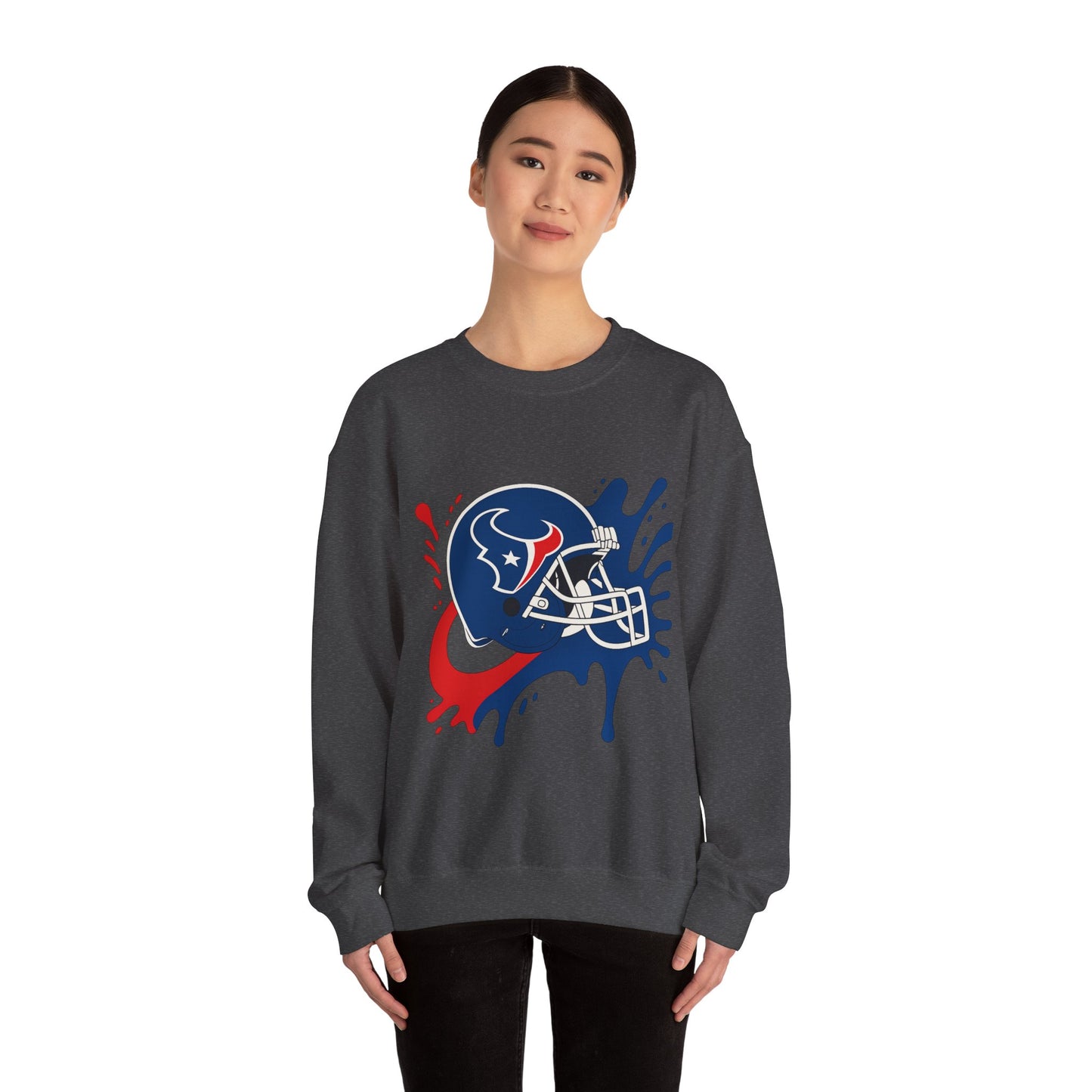 Sporty Splash Crewneck Sweatshirt - Perfect for Game Day, Football Fan Gear, Casual Style, Unisex Apparel, Gift for Sports Lovers