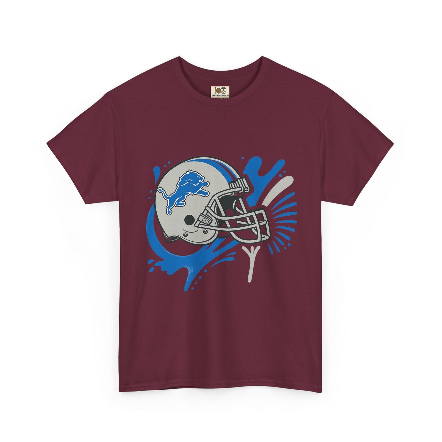 Detroit Lions Fan Heavy Cotton Tee, Sports Apparel, Gift for Gamers, Casual Wear, Team Spirit Shirt