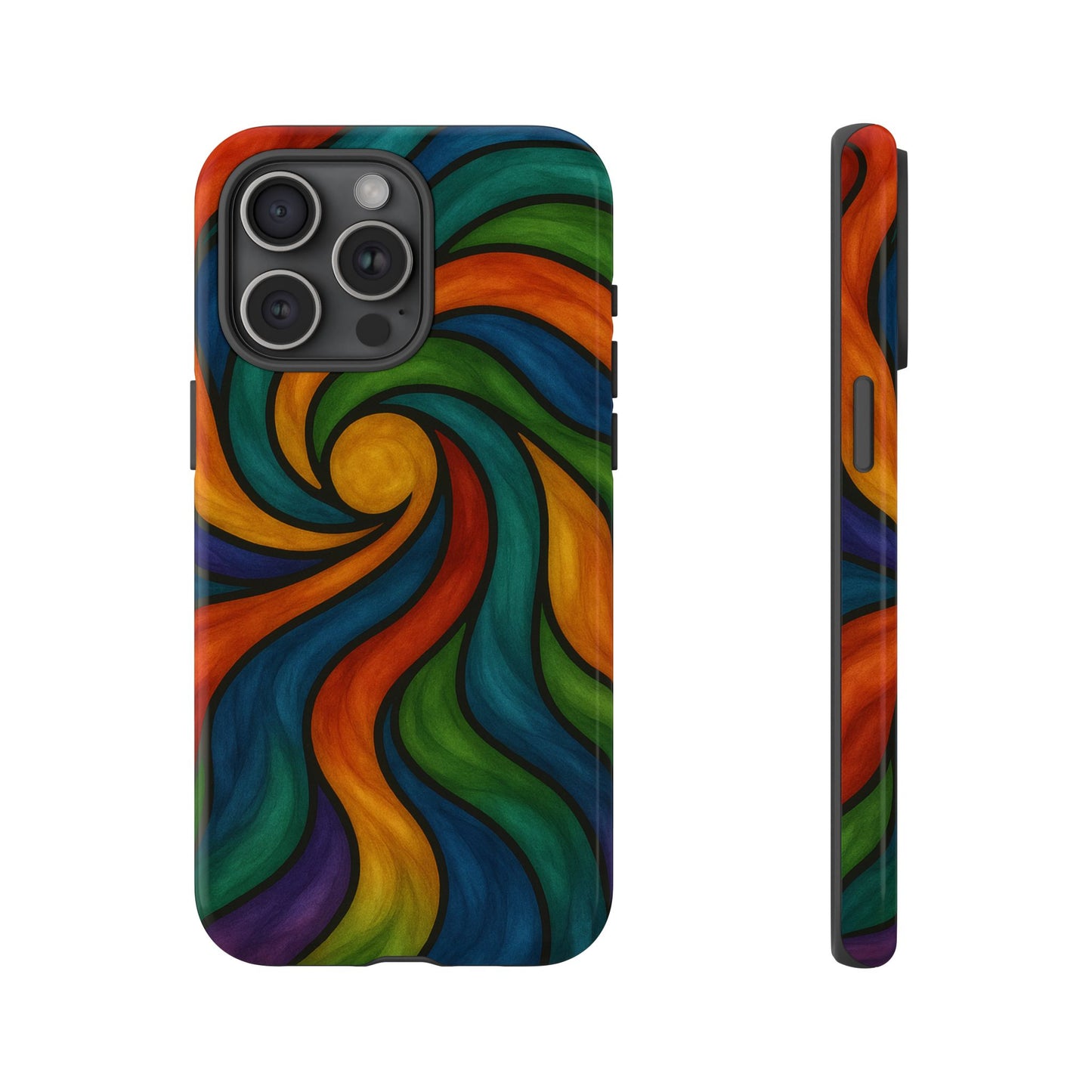 Colorful Swirl Phone Case | Tough Cases, Vibrant Design, Gift for Art Lovers, Funky Case, Unique Phone Accessories