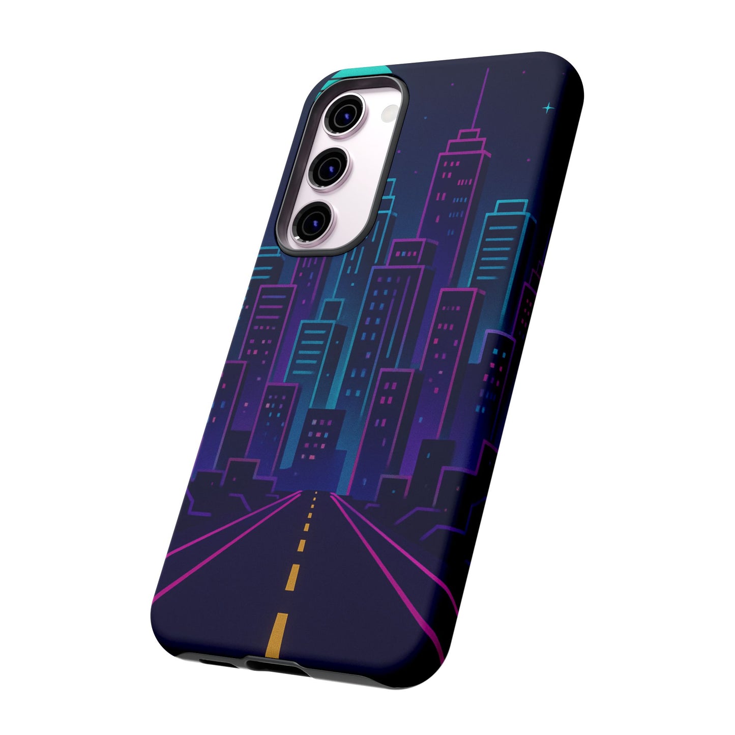 Cityscape Phone Case, Tough Cases, Urban Style, Nighttime Vibe, Phone Cover, Gift for City Lovers, Modern Design