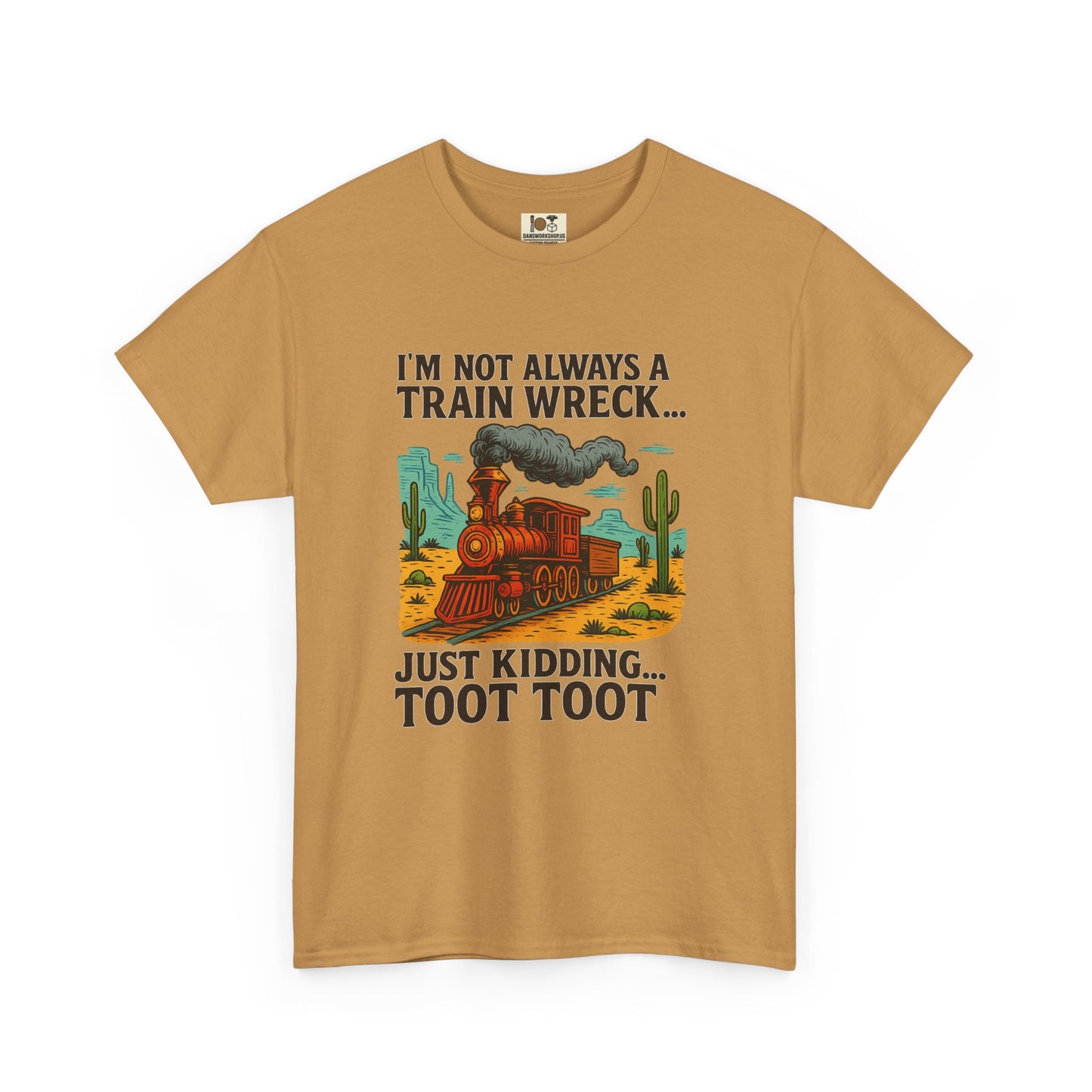 Funny Train Wreck Tee, Humorous T-Shirt, Graphic Cotton Shirt, Funny Gift for Him/Her, Casual Wear