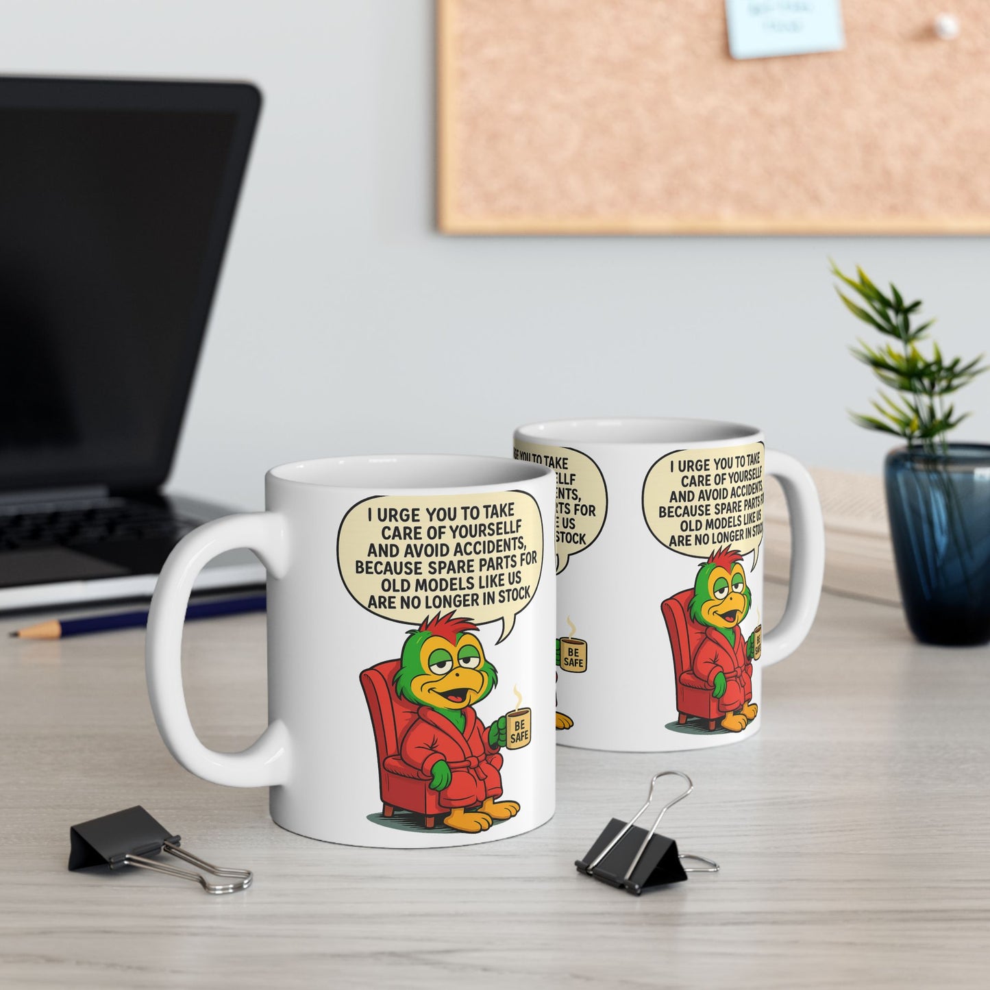 Funny Ceramic Mug with Quirky Cartoon, Coffee Cup, Gift for Friends, Humor Mug, Birthday Present, Unique Gift