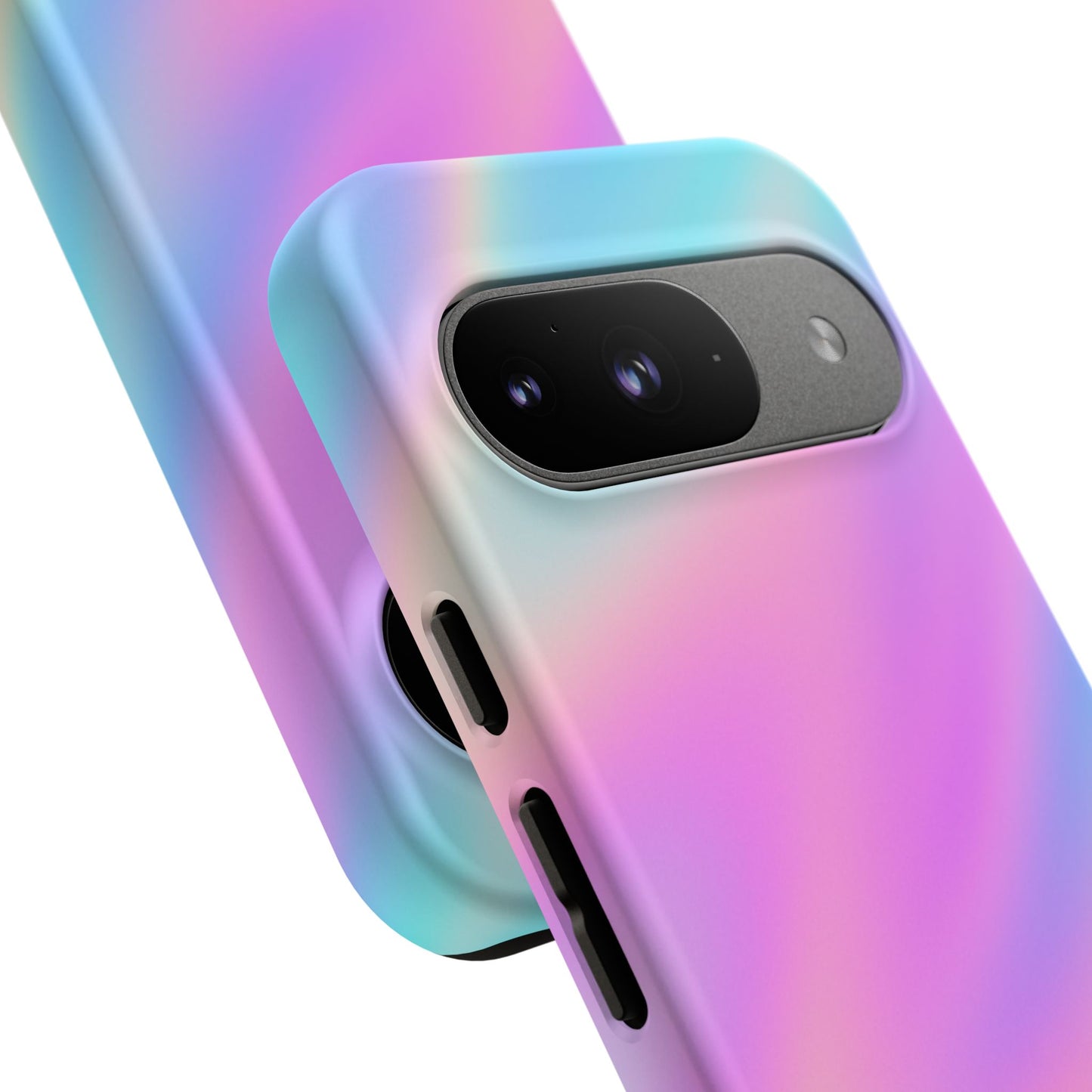 Colorful Holographic Phone Case, Tough Cases for iPhone, Trendy Phone Cover, Unique Gift for Her, Pastel Phone Accessory