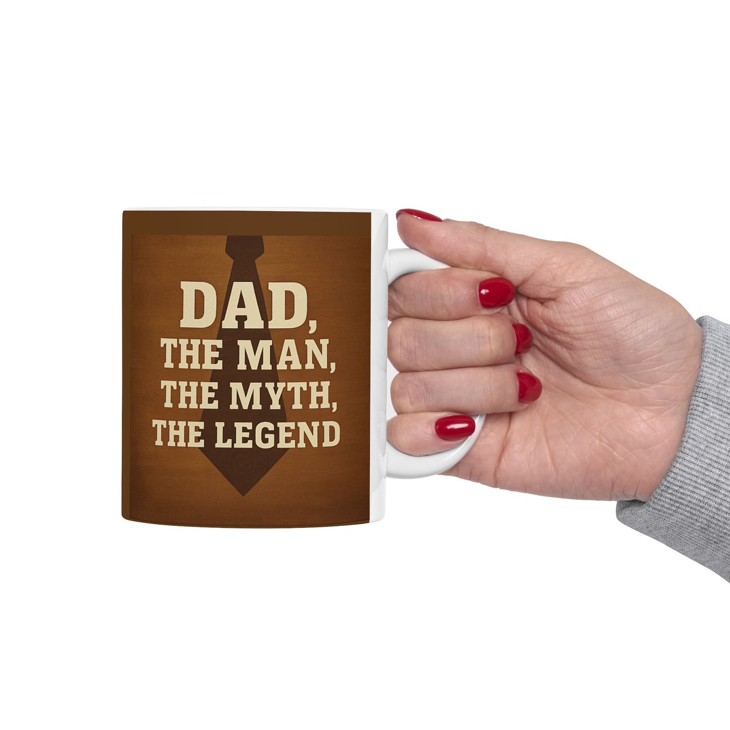 Father's Day Quote Ceramic Mug, Gift for Dad, All Occasion Coffee Mug, Inspirational Beverage Cup, Dad's Birthday Present