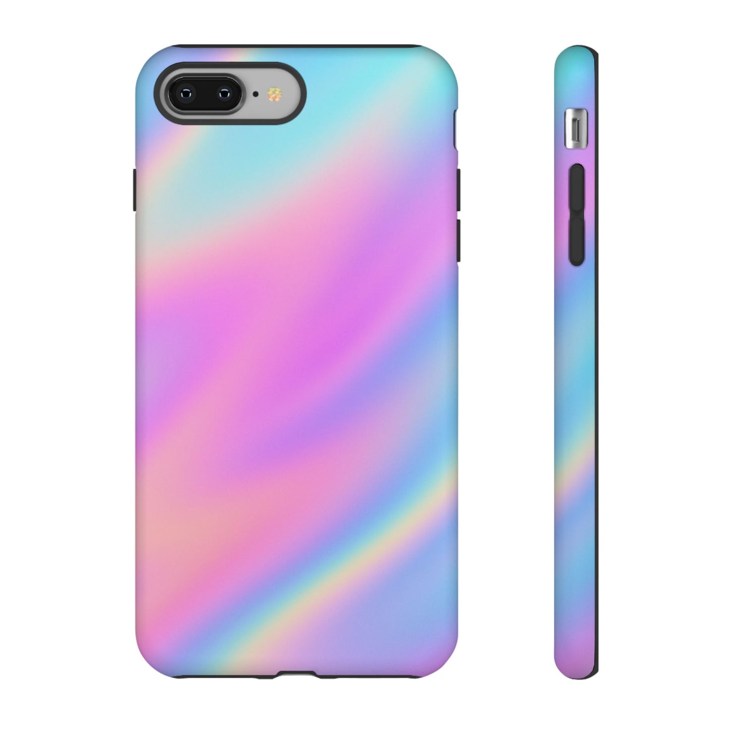 Colorful Holographic Phone Case, Tough Cases for iPhone, Trendy Phone Cover, Unique Gift for Her, Pastel Phone Accessory