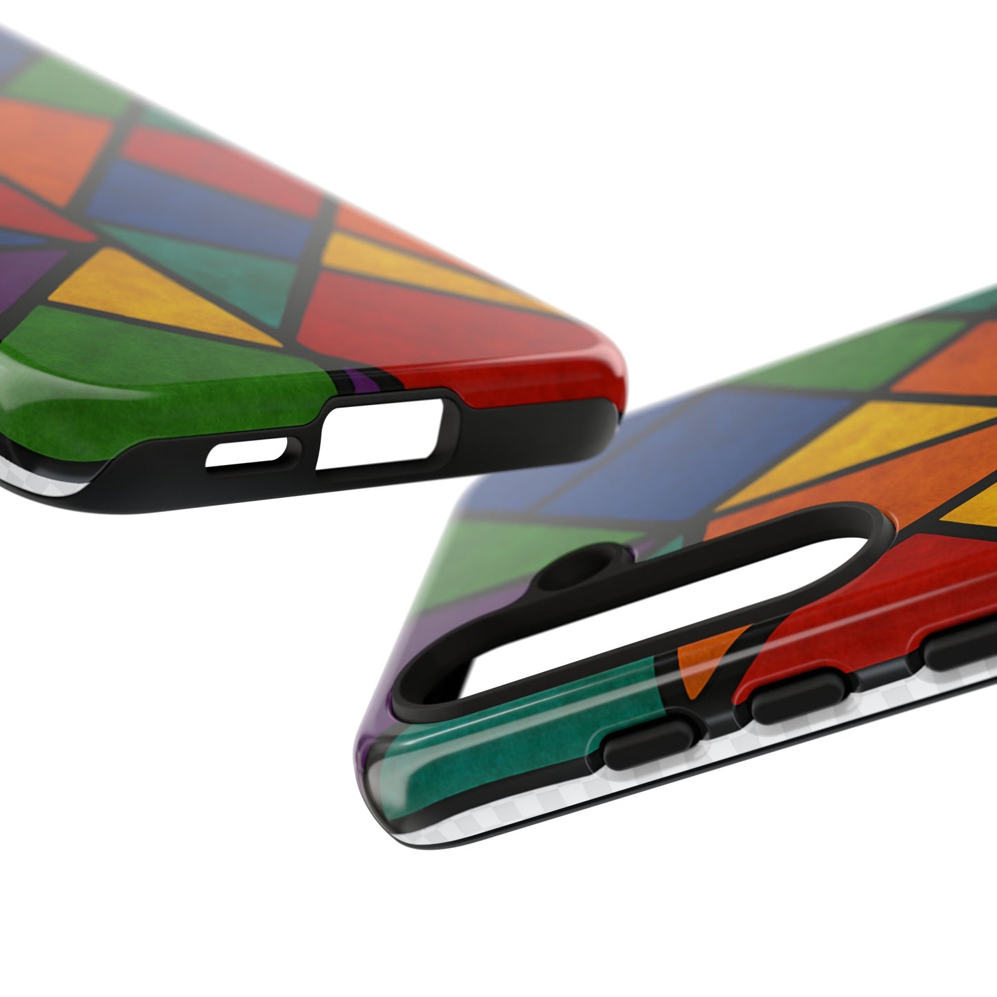 Colorful Phone Case, Stained Glass Pattern, Artistic Phone Cover, Unique Smartphone Protection, Vibrant Gift for All Occasions