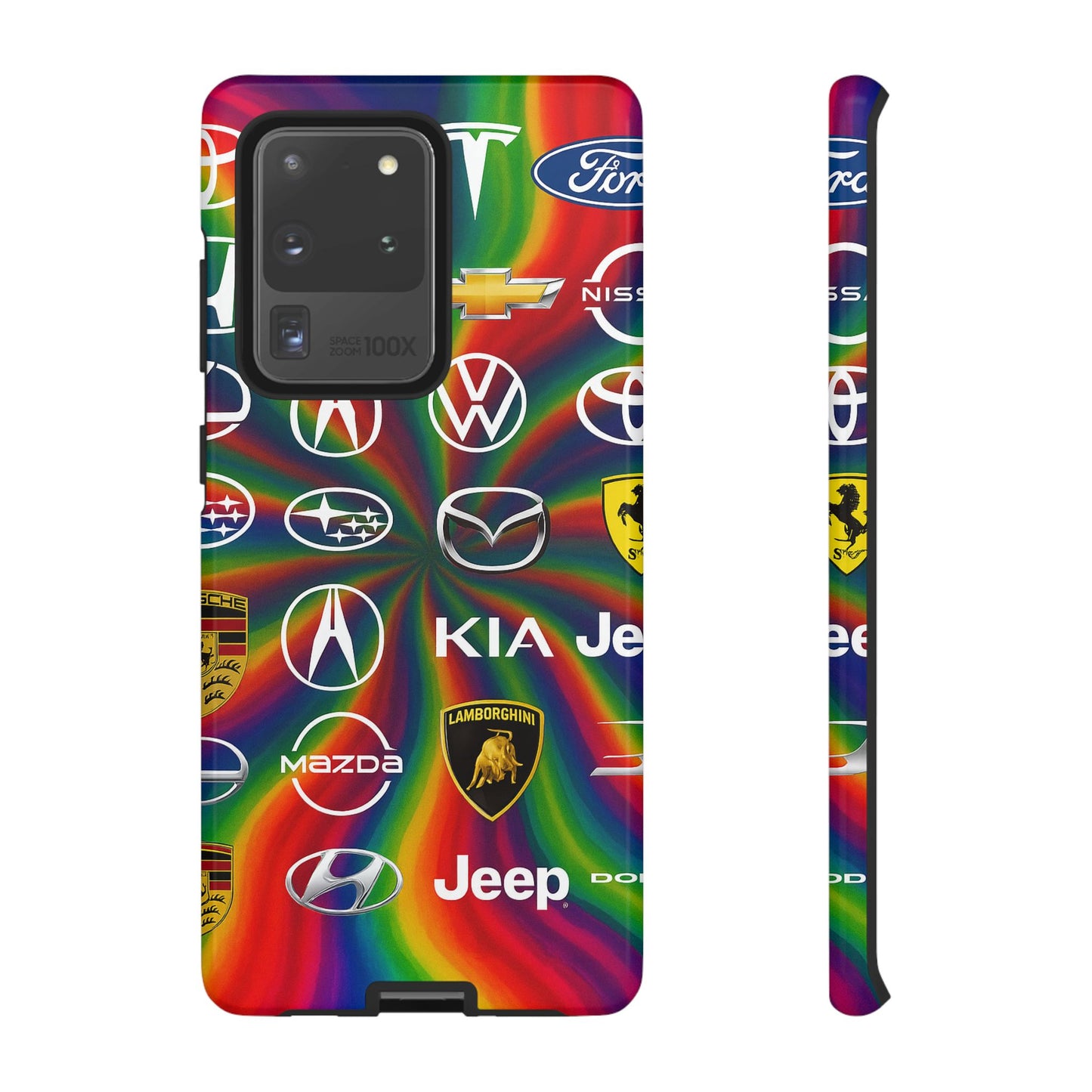Colorful Car Logos Phone Case - Vibrant Tough Cases for Auto Enthusiasts, Unique Gift for Birthdays, Car Events, and Holidays