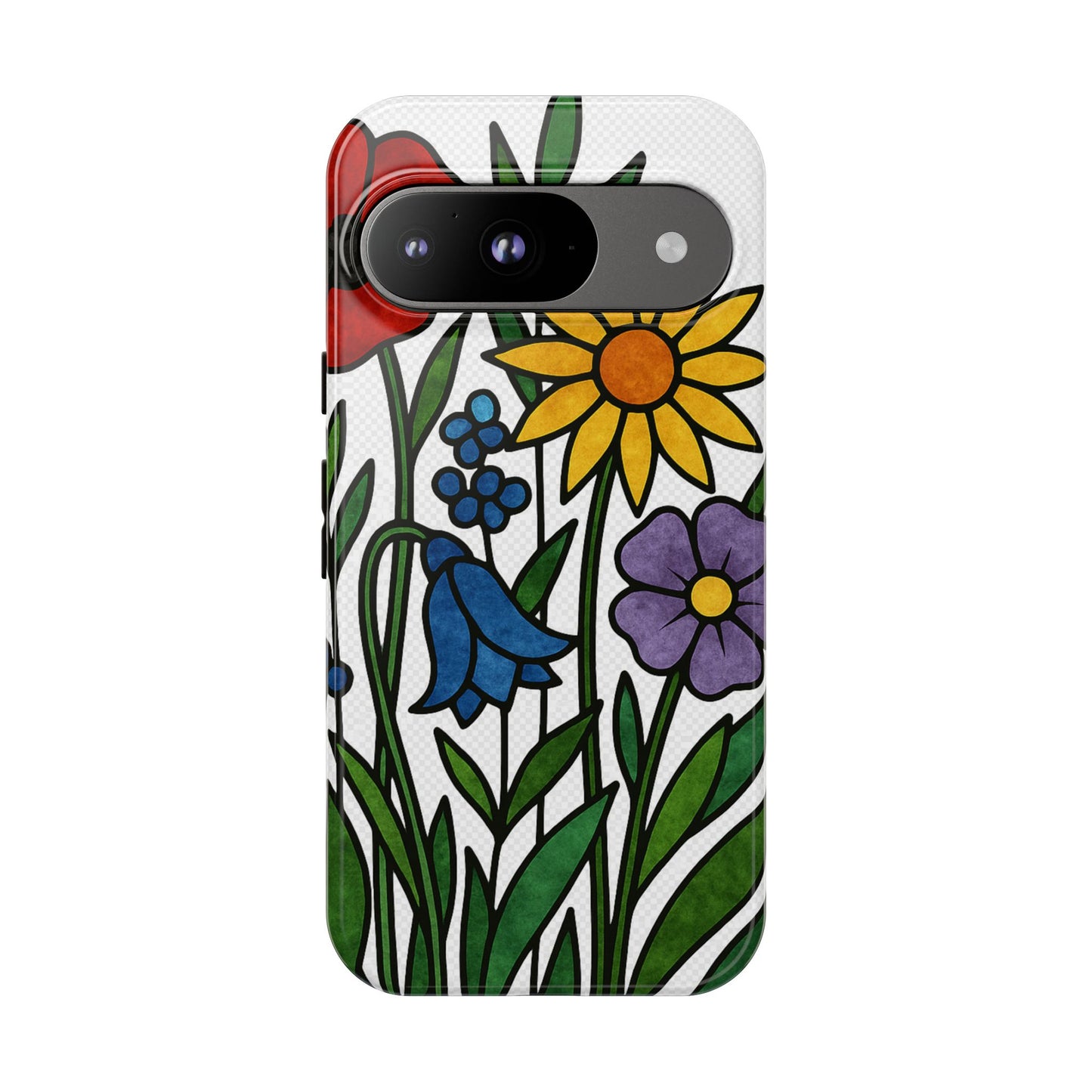 Floral Phone Case, Vibrant Flower Design, Tough Protection, Gift for Nature Lovers, Spring Decor
