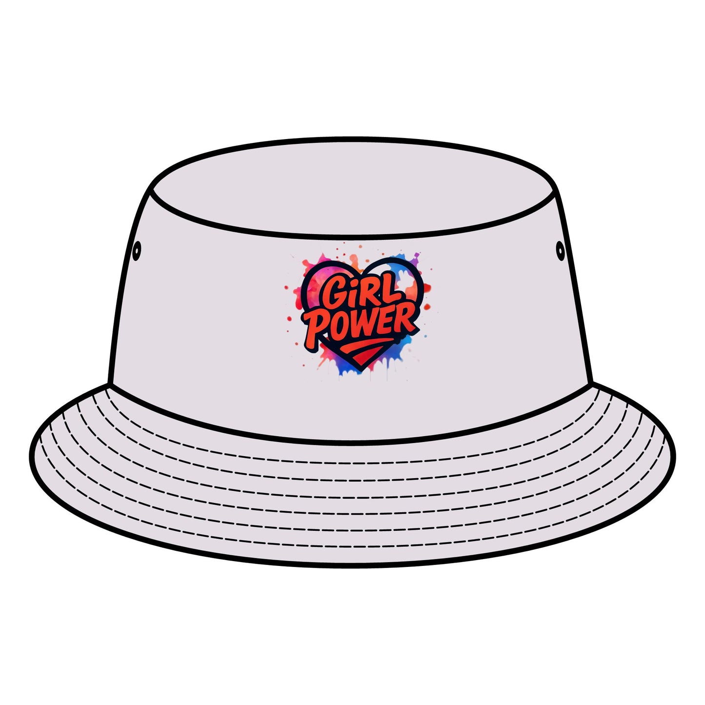 Empowering Girl Power Bucket Hat, Fashion Accessory, Summer Wear, Gift for Her, Festival Hat, Everyday Style