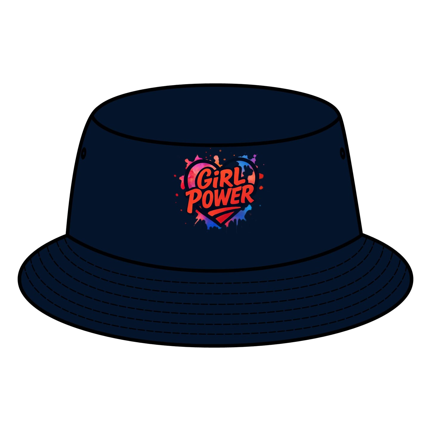 Empowering Girl Power Bucket Hat, Fashion Accessory, Summer Wear, Gift for Her, Festival Hat, Everyday Style