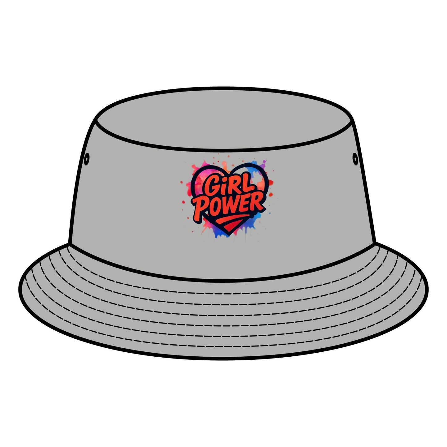 Empowering Girl Power Bucket Hat, Fashion Accessory, Summer Wear, Gift for Her, Festival Hat, Everyday Style
