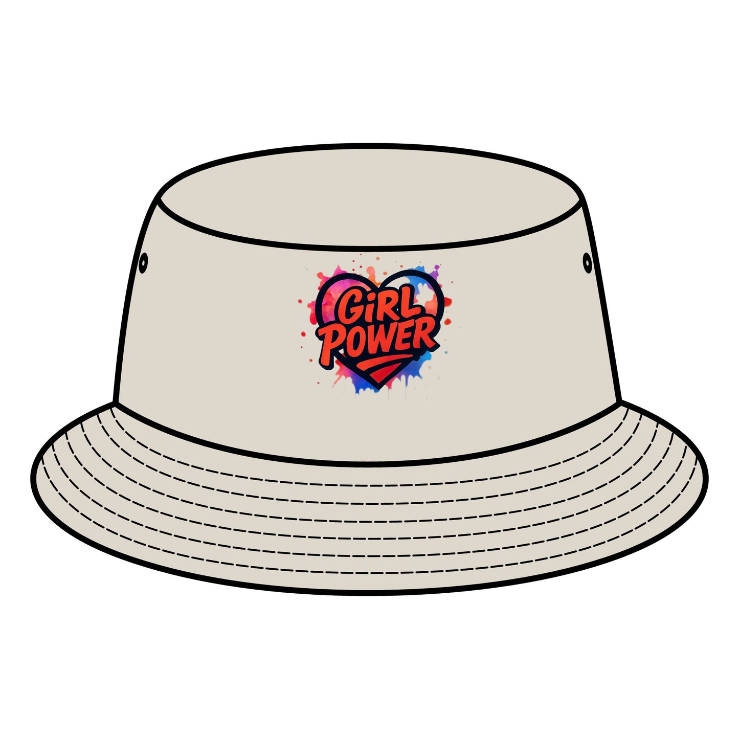 Empowering Girl Power Bucket Hat, Fashion Accessory, Summer Wear, Gift for Her, Festival Hat, Everyday Style
